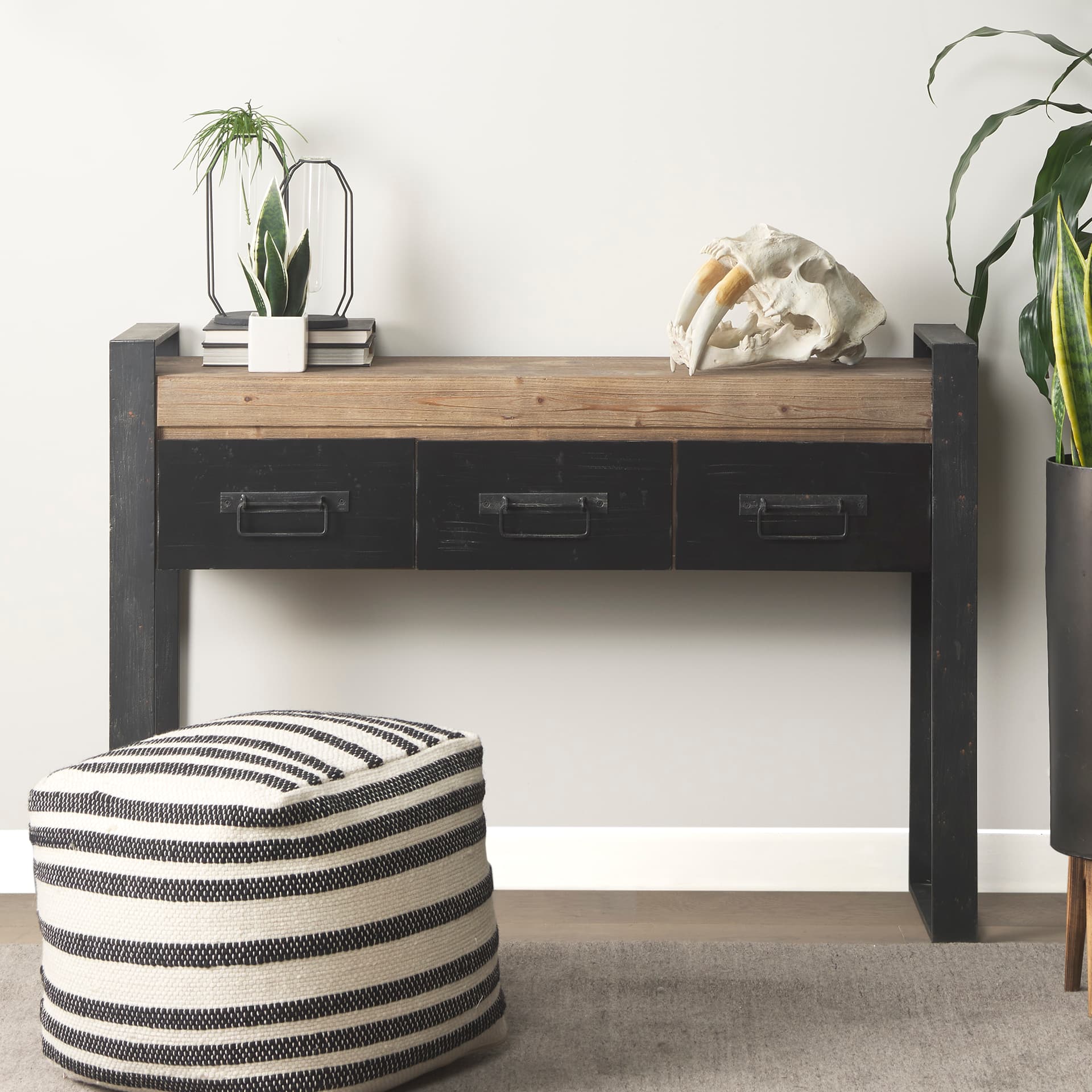 Aria 4.3L x 3.9W x 9.6H Metal and Glass Decorative Accent — product photograph
