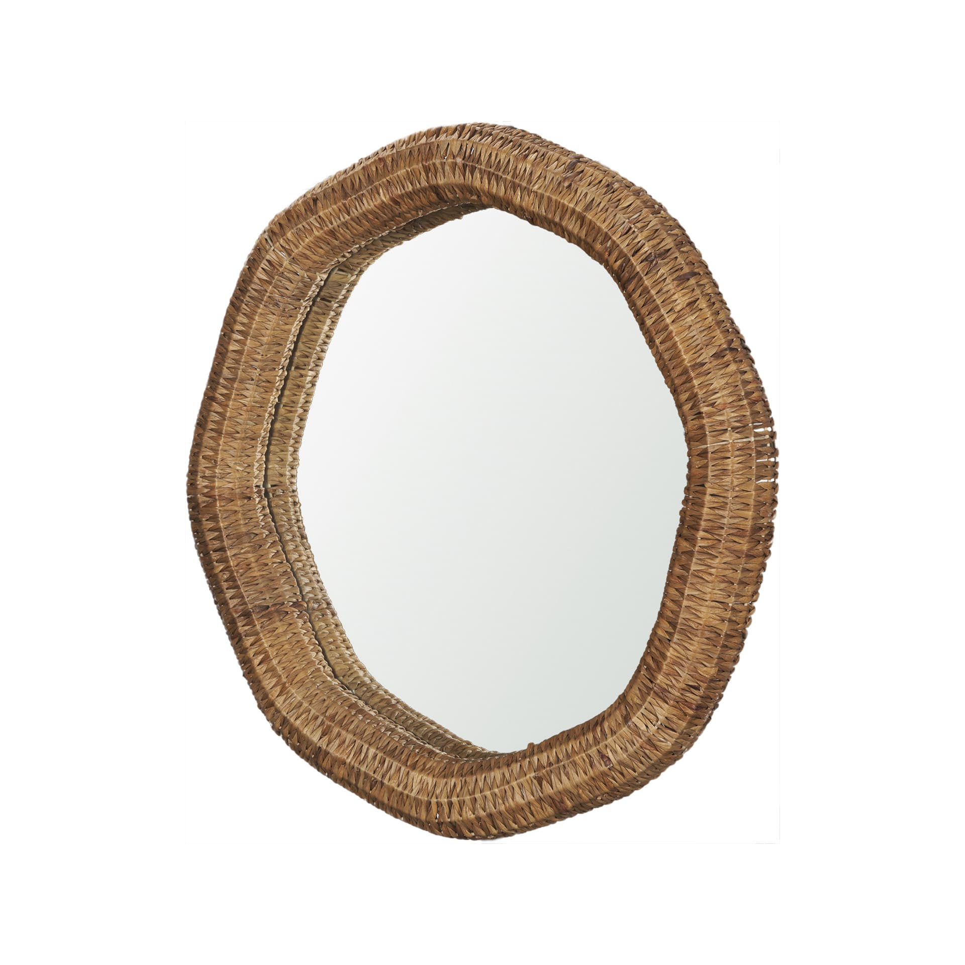 Warrick 36" Woven Water Hyacinth Mirror — product photograph