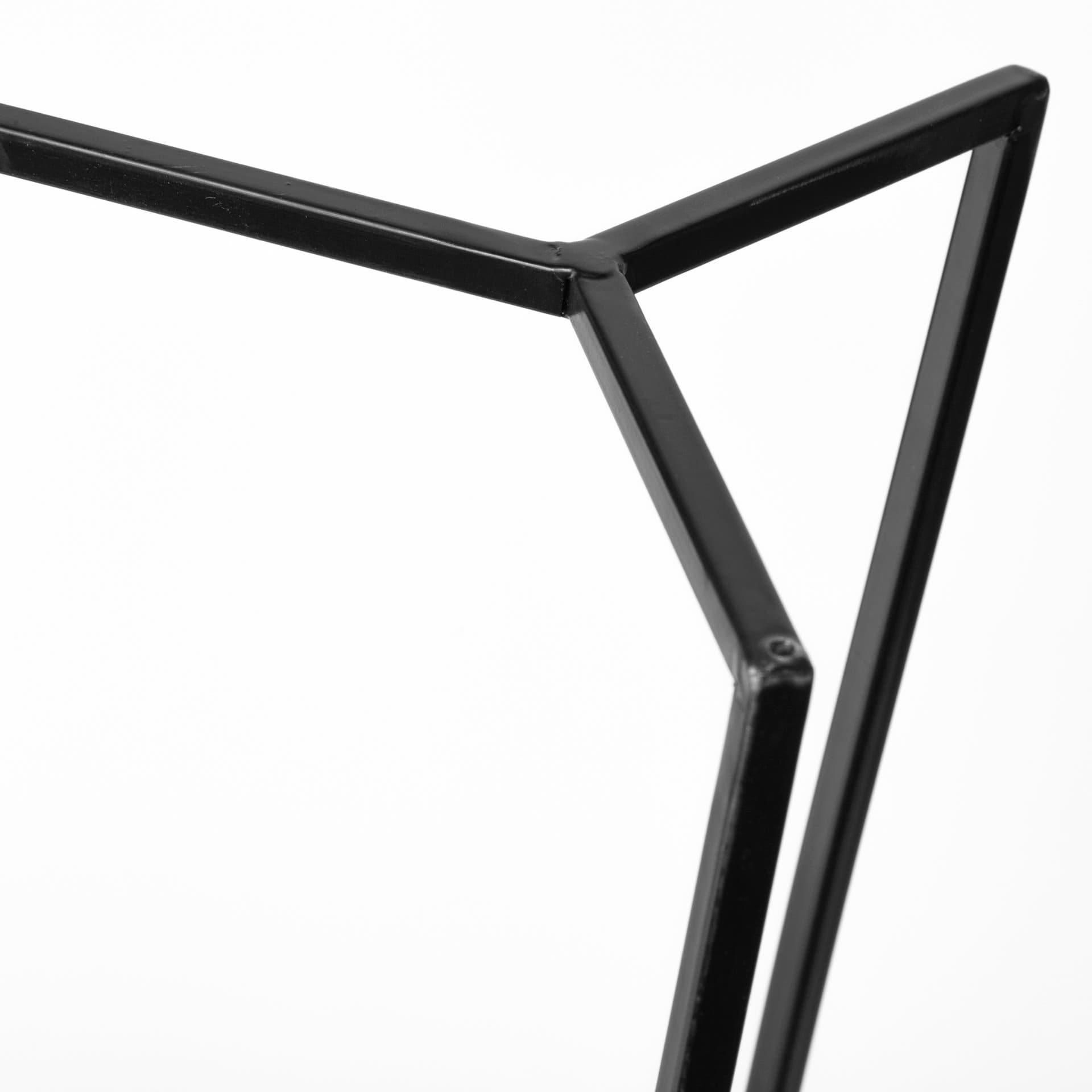 Abigail I Large Gunmetal Gray Metal Table Candle Holder — product photograph