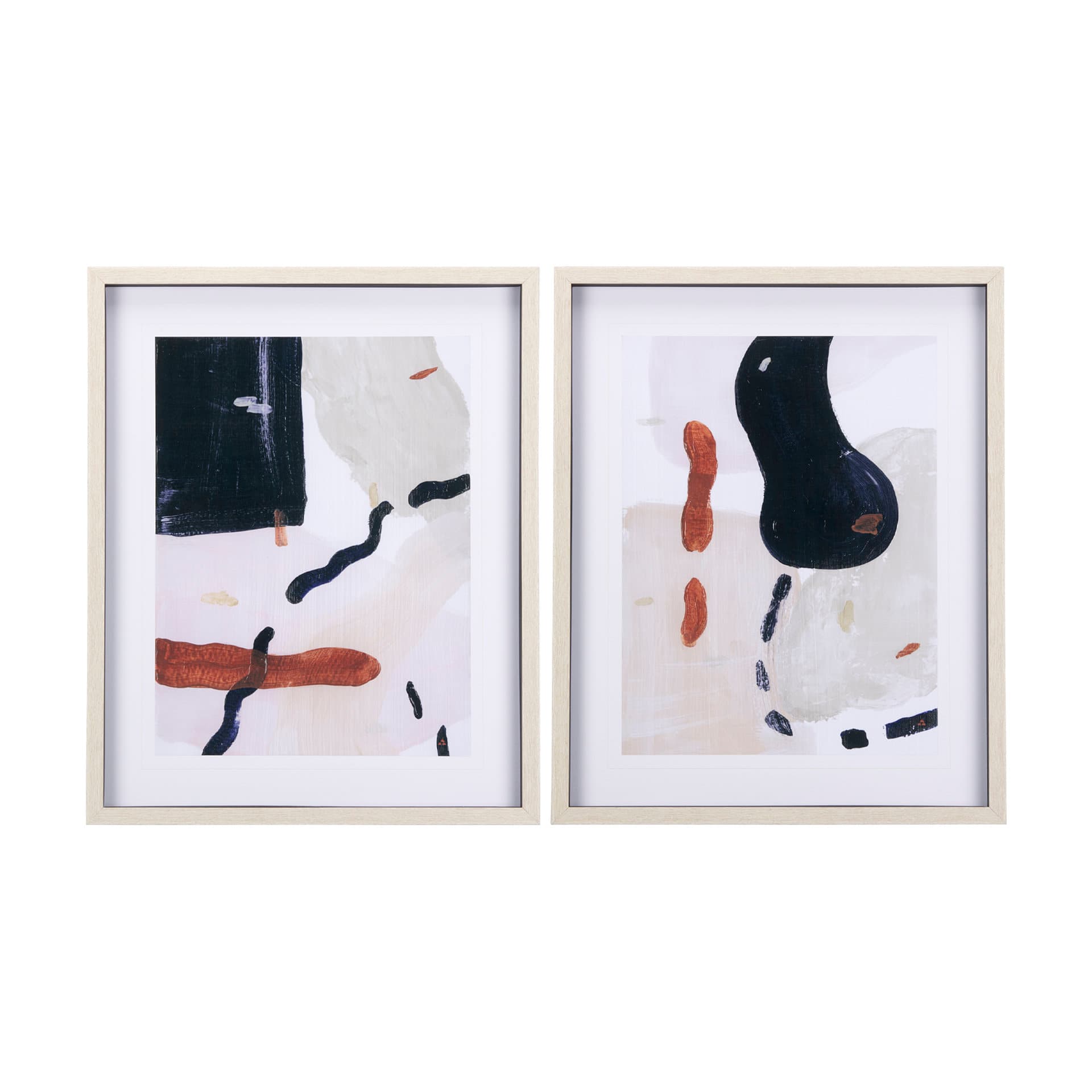 Color Blocks II by Mercana Studio a Hand Embellished Textured Framed Art Print Matted under Glass — product photograph