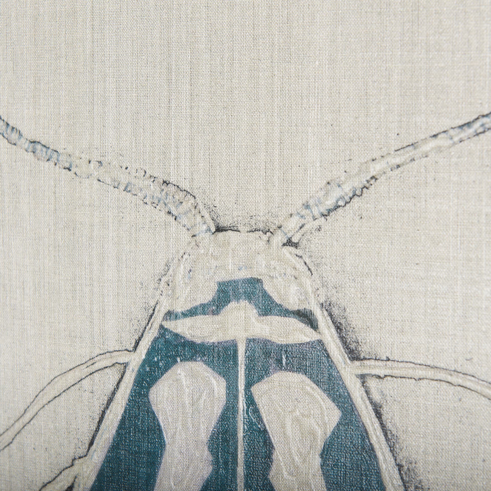 Moth Blue III by Mercana Studio a Hand Embellished Textured Canvas — product photograph