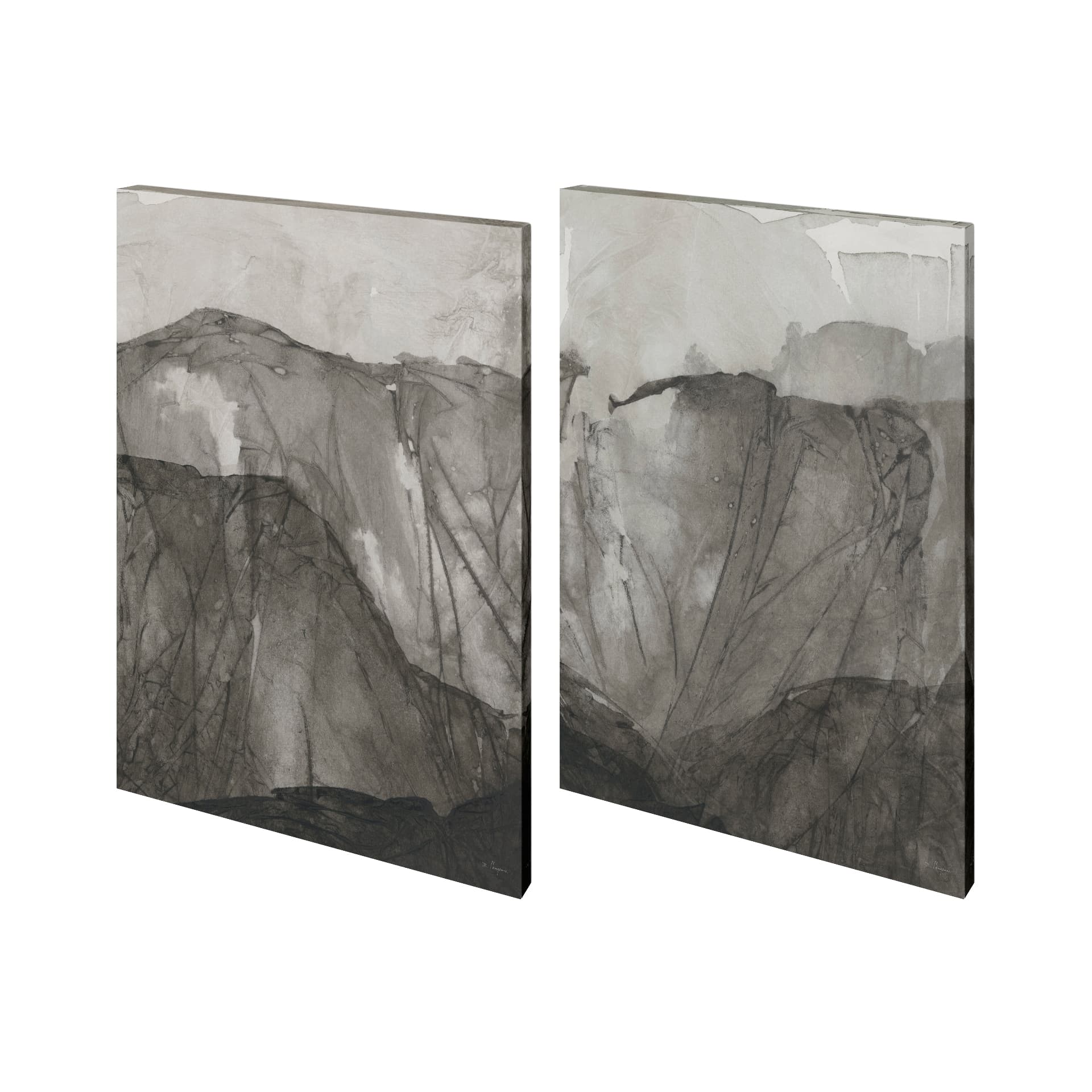 Rising Ridge I (Set 2) by Mercana Studio a Hand Embellished Textured Canvas — product photograph