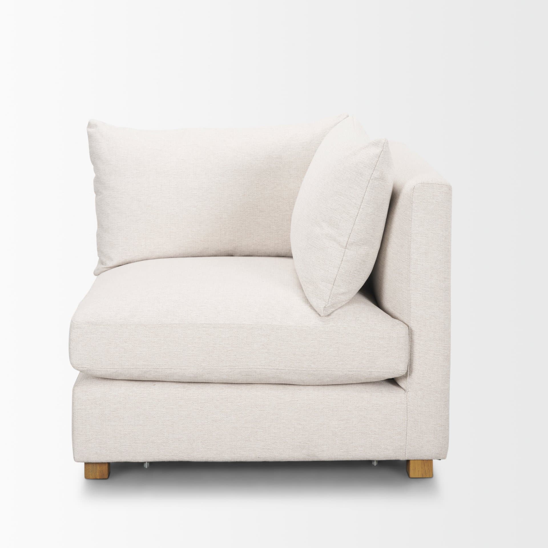 Halston Corner Sectional Piece Oatmeal Performance Fabric — product photograph