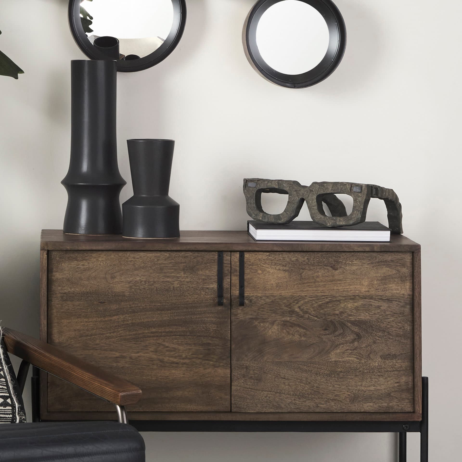 Elliot 13L x 14W Brown Wooden Eyeglasses — product photograph
