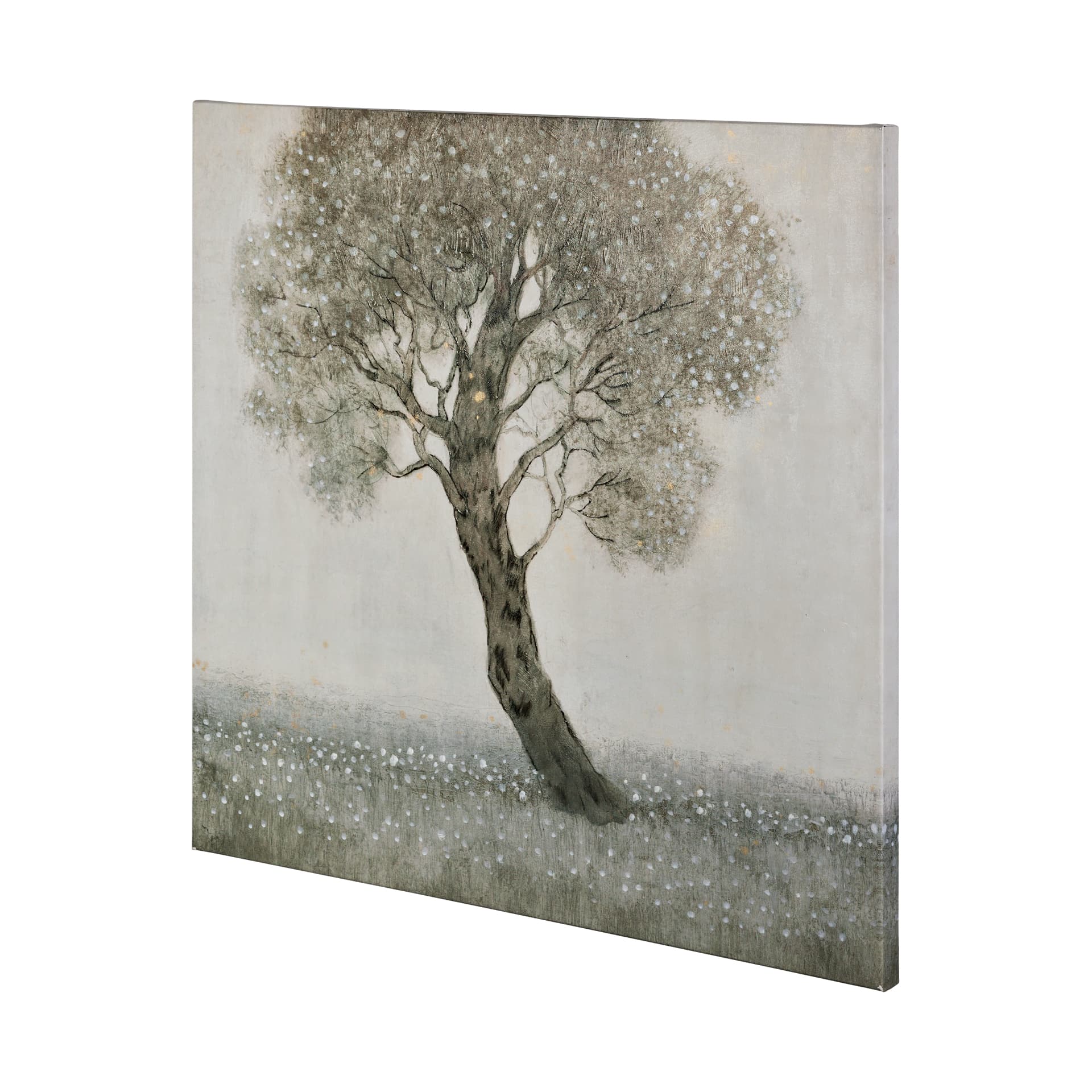 White Blossom Tree by Tim OToole a Hand Embellished Textured Canvas — product photograph
