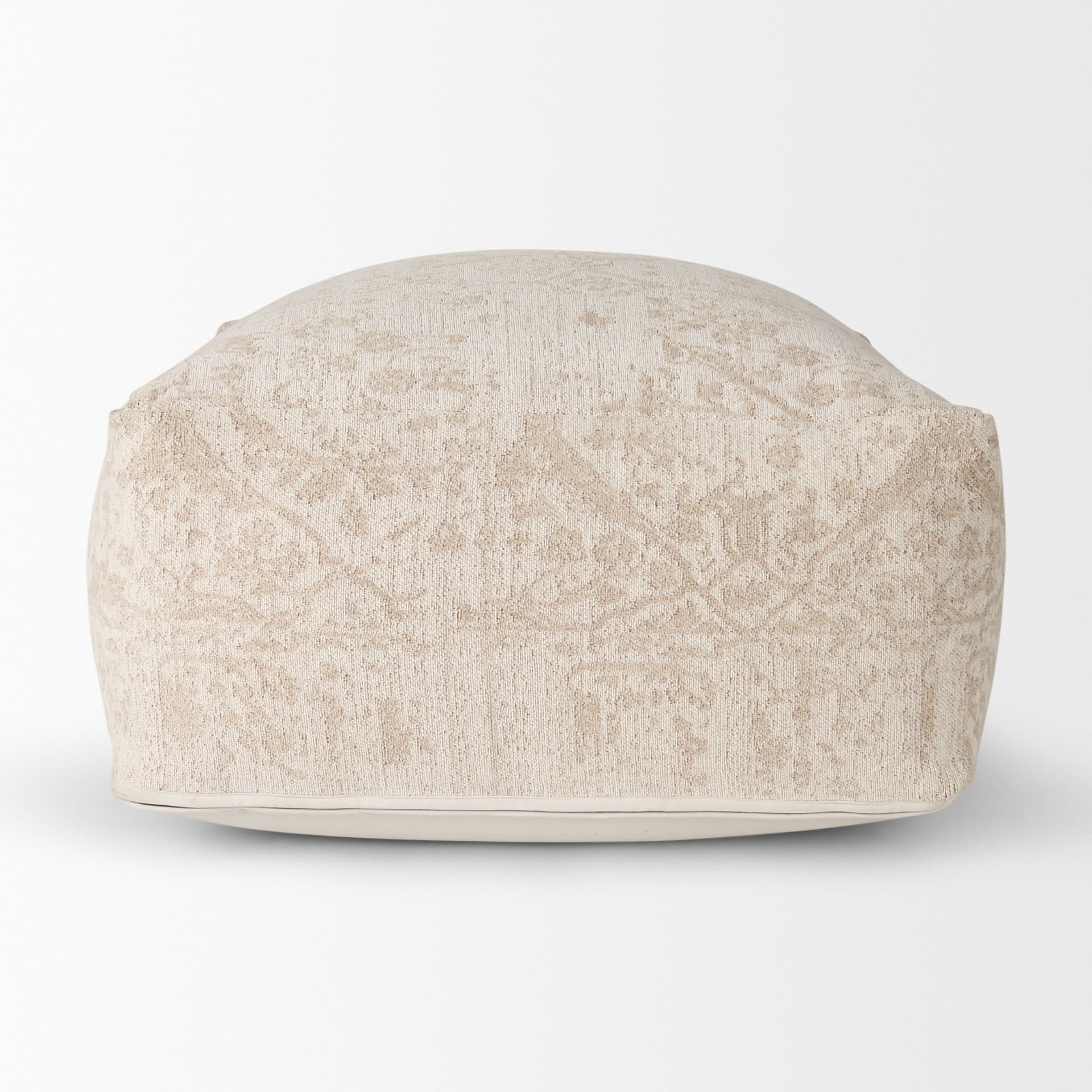 Khloe Large Cream Pouf — product photograph