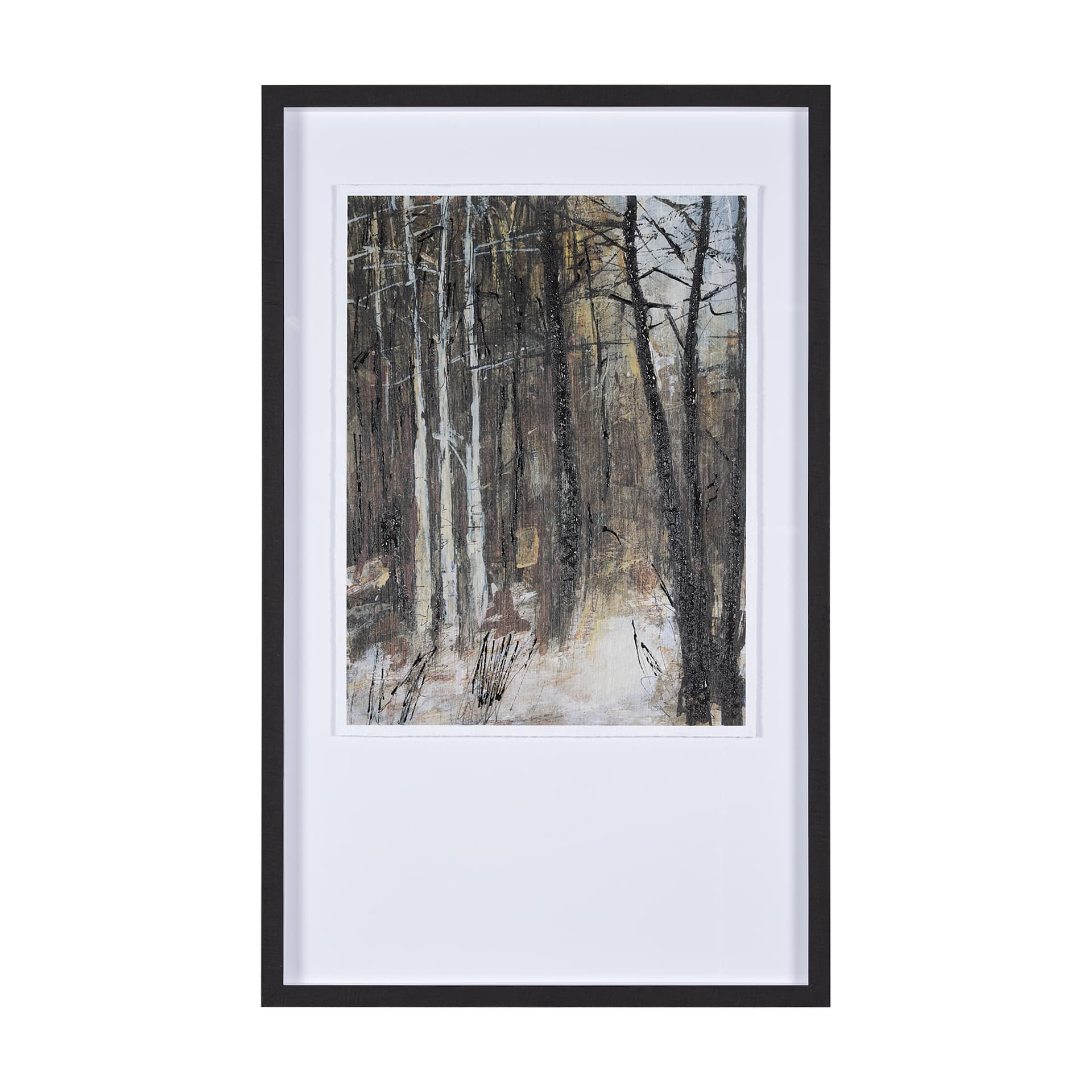 Forest View IV by Mercana Studio a Hand Embellished Textured Framed Art Print Matted under Glass — product photograph