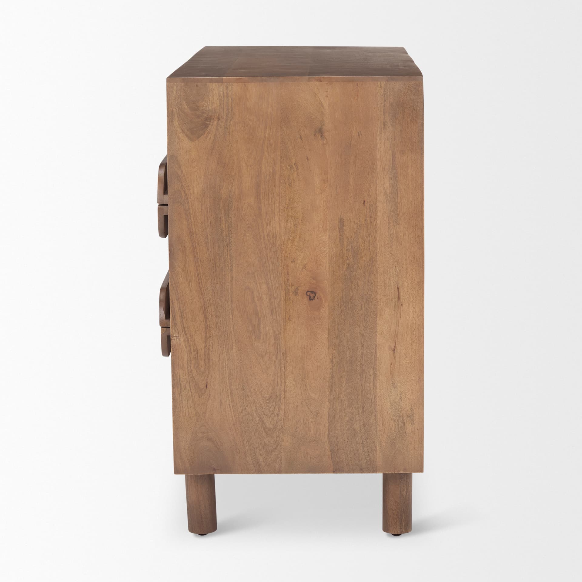 Astrid 36L x 17W x 30.3H Medium Brown Solid Wood 3 Drawer Cabinet — product photograph