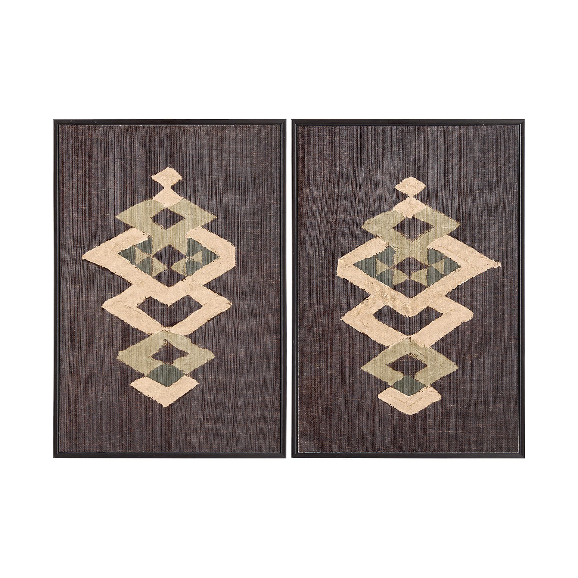 Brown Tapestry VII by Mercana Studio a Hand Embellished Textured Framed Art Print — product photograph