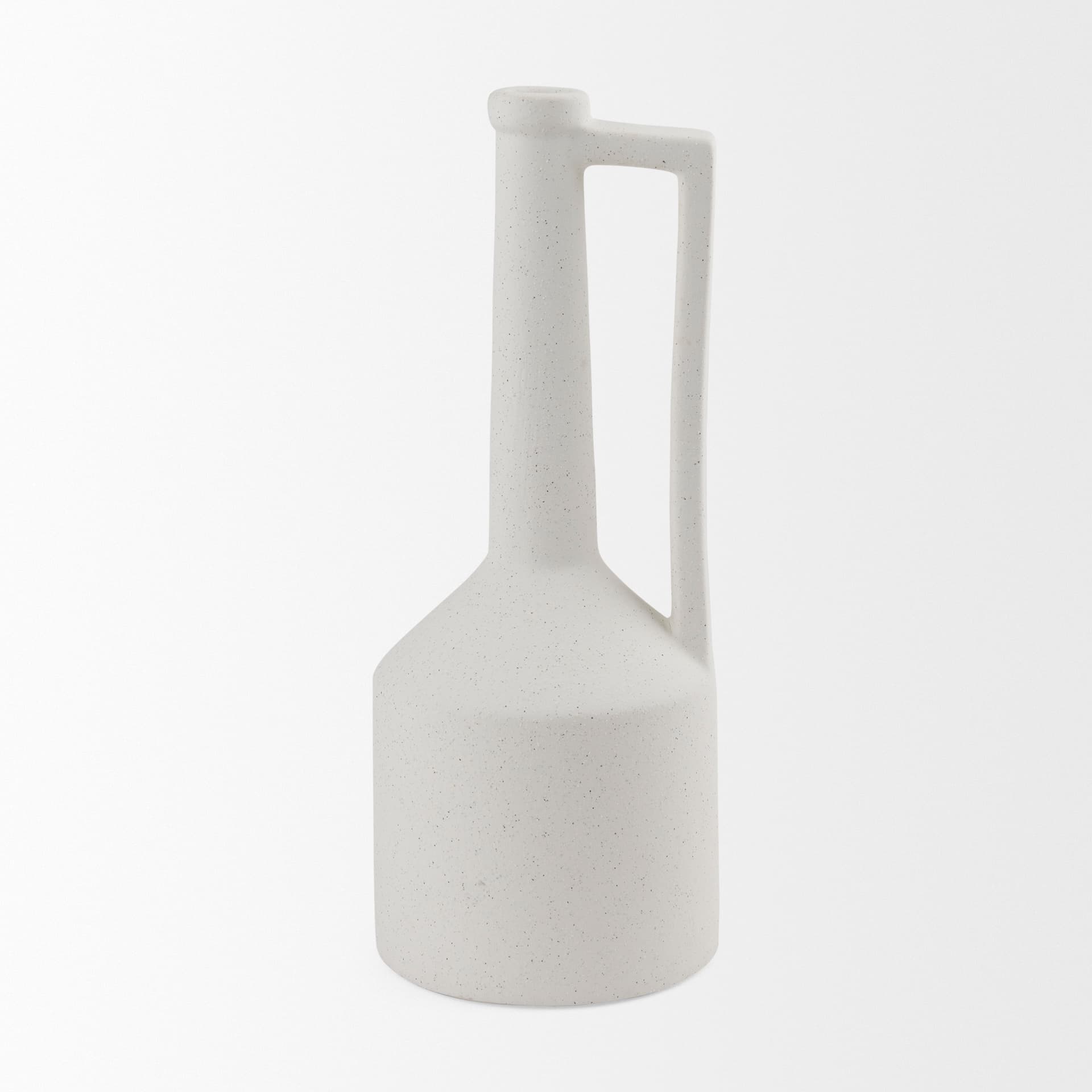 Burton 17.1H Large White Ceramic Jug Vase — product photograph