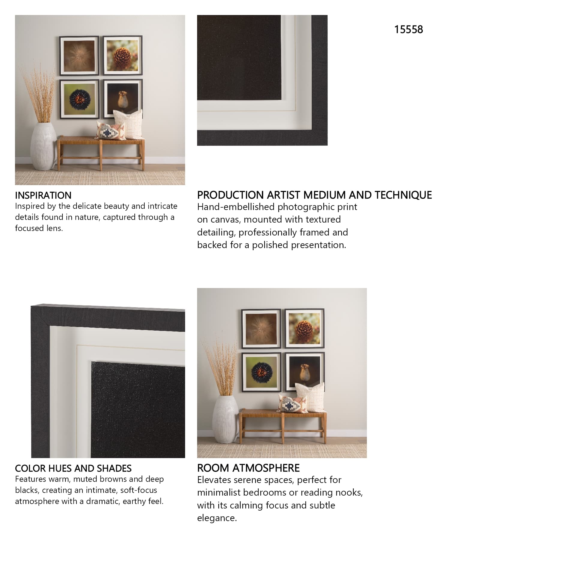 Collecting by Stig Kalvelid a Hand Embellished Framed Photo Art Print Matted under Glass — in a styled room