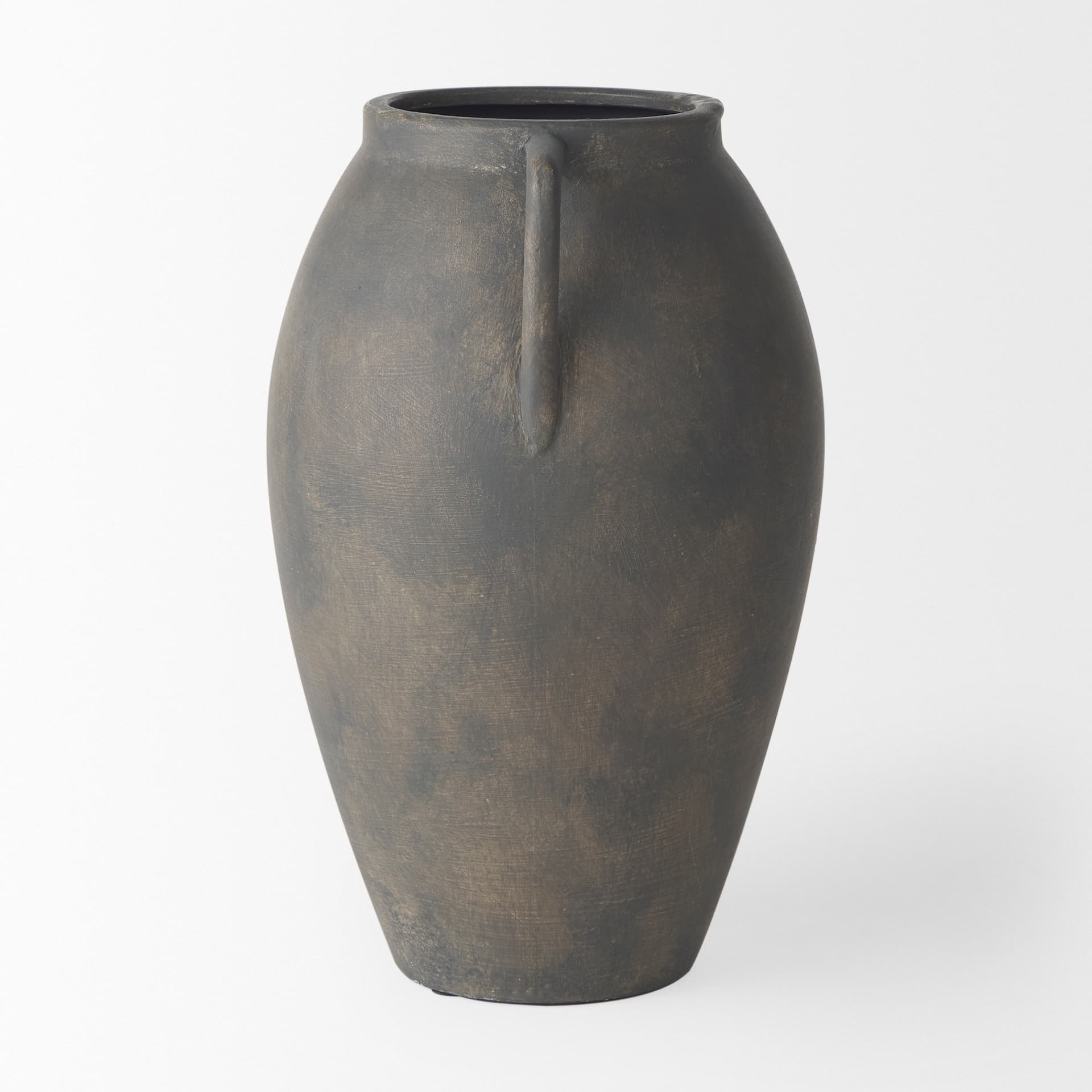 Kilian Medium Brown-Gray Double Ear Vase — product photograph