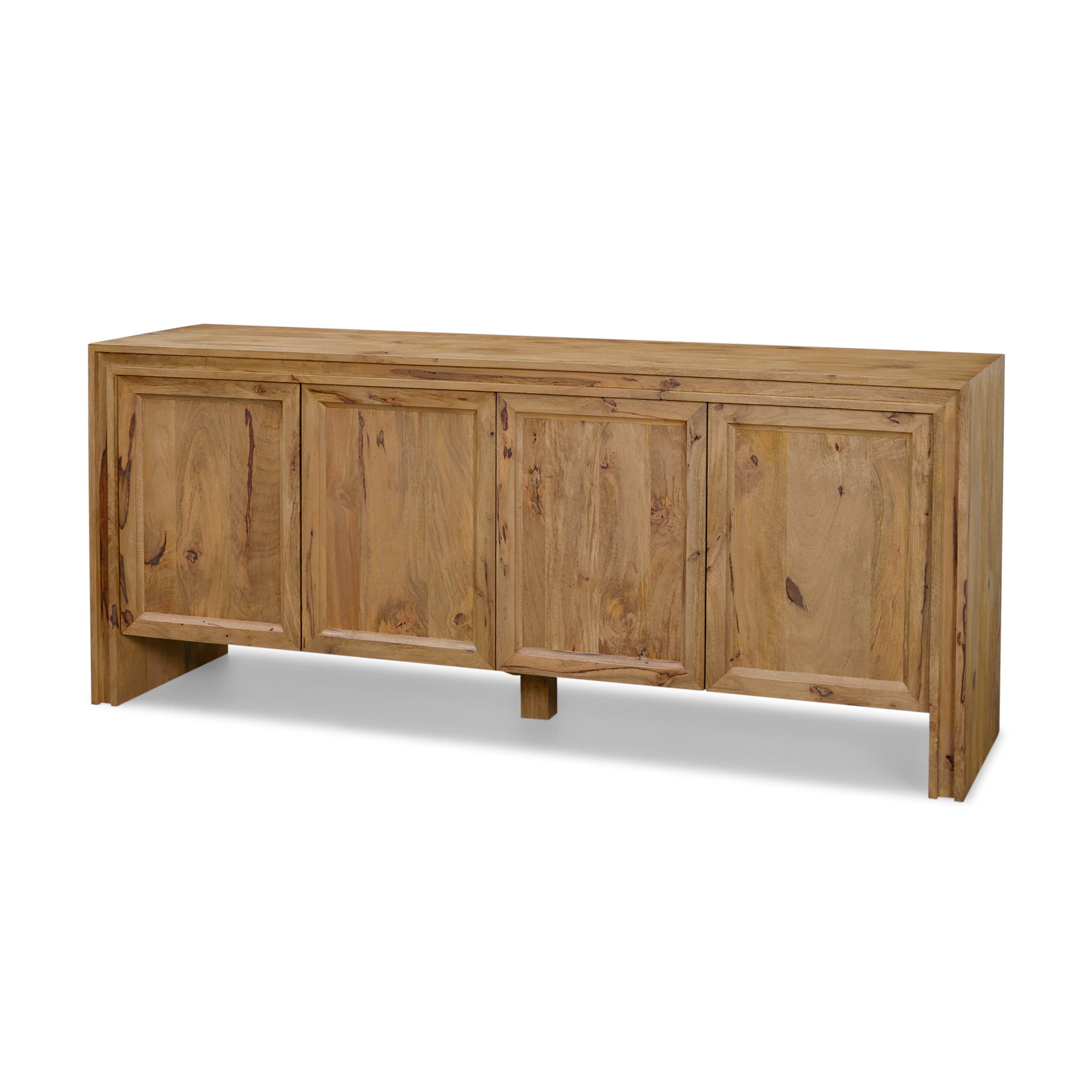 Notts Brown Wood 4-Door Closed Sideboard — product photograph