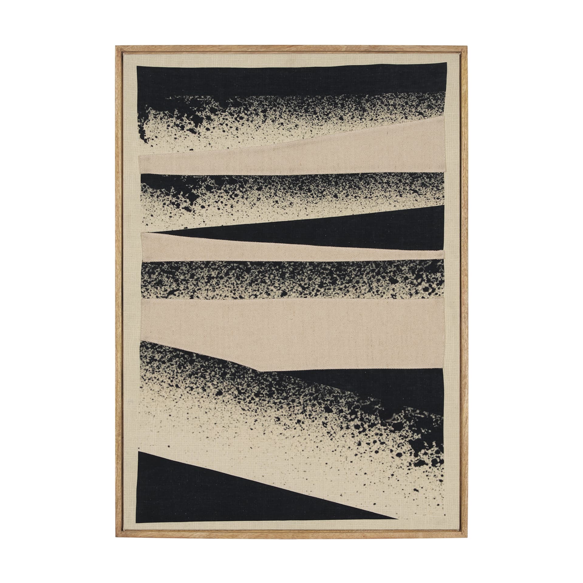 Revelin Small Fabric Collage Framed Linen Wall Art — product photograph