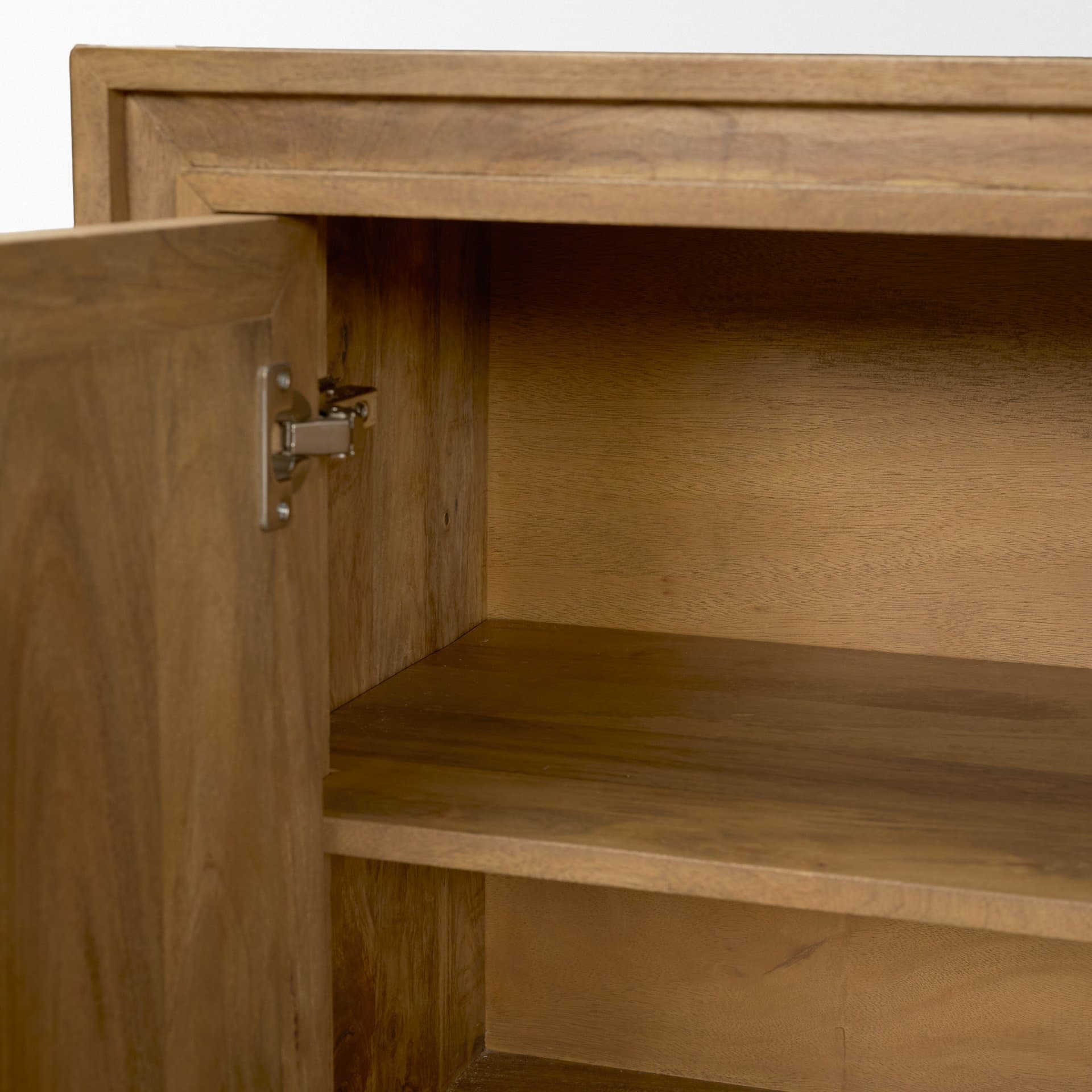 Notts Brown Wood 4-Door Closed Sideboard — product photograph