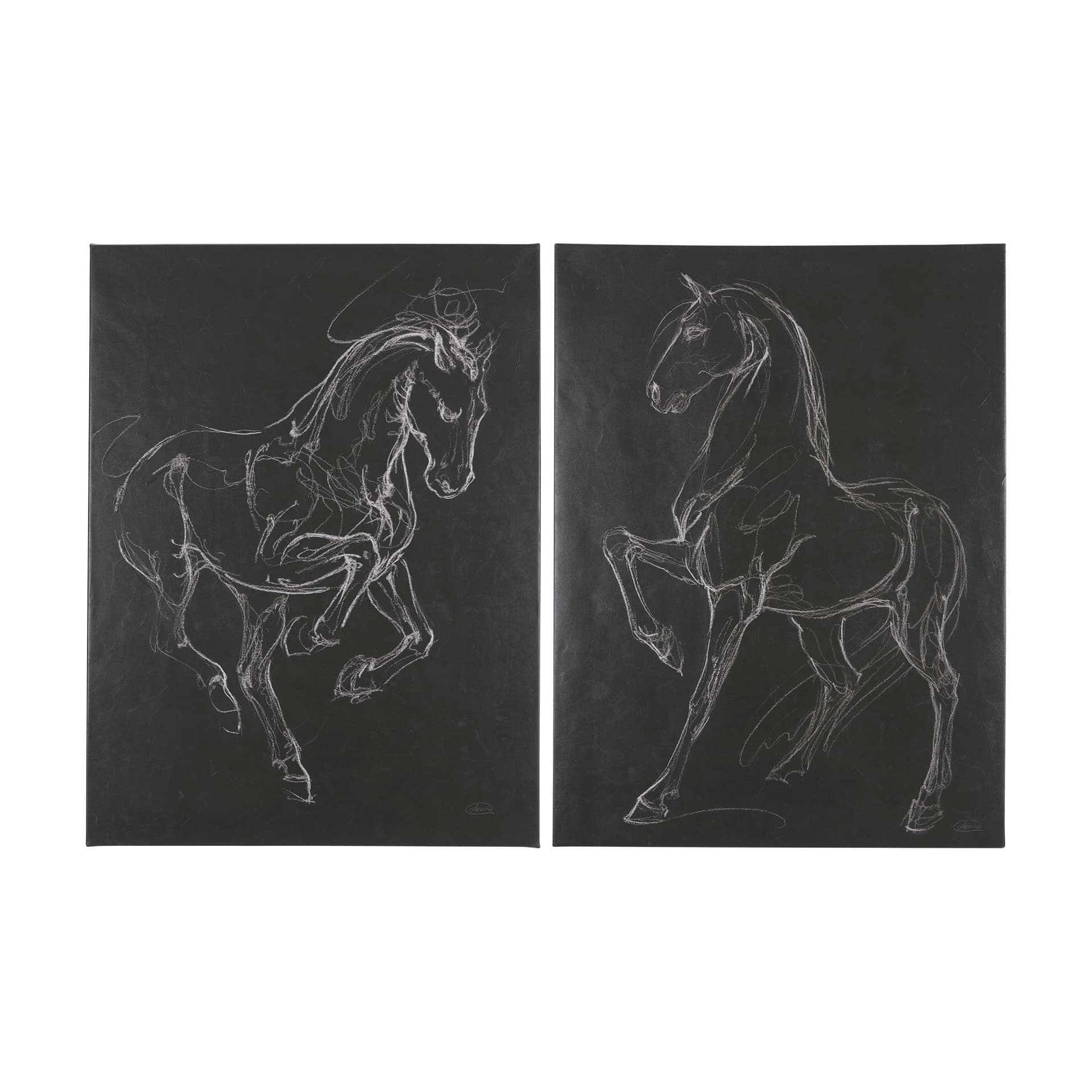 Horse IV by Mercana Studio a Hand Embellished Textured Canvas — product photograph