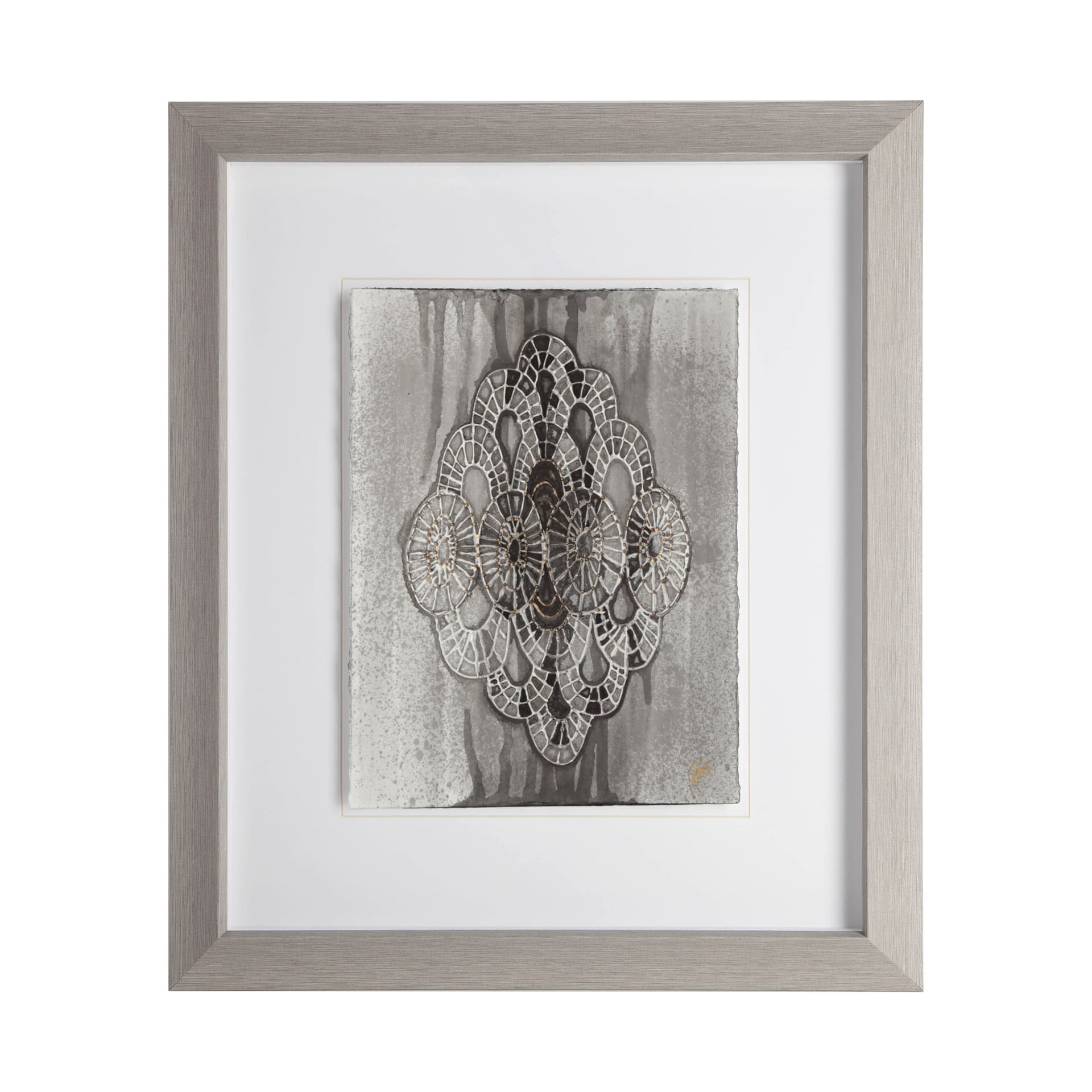 India Pattern II by Studio M a handmade Original Framed Artwork under Glass — product photograph