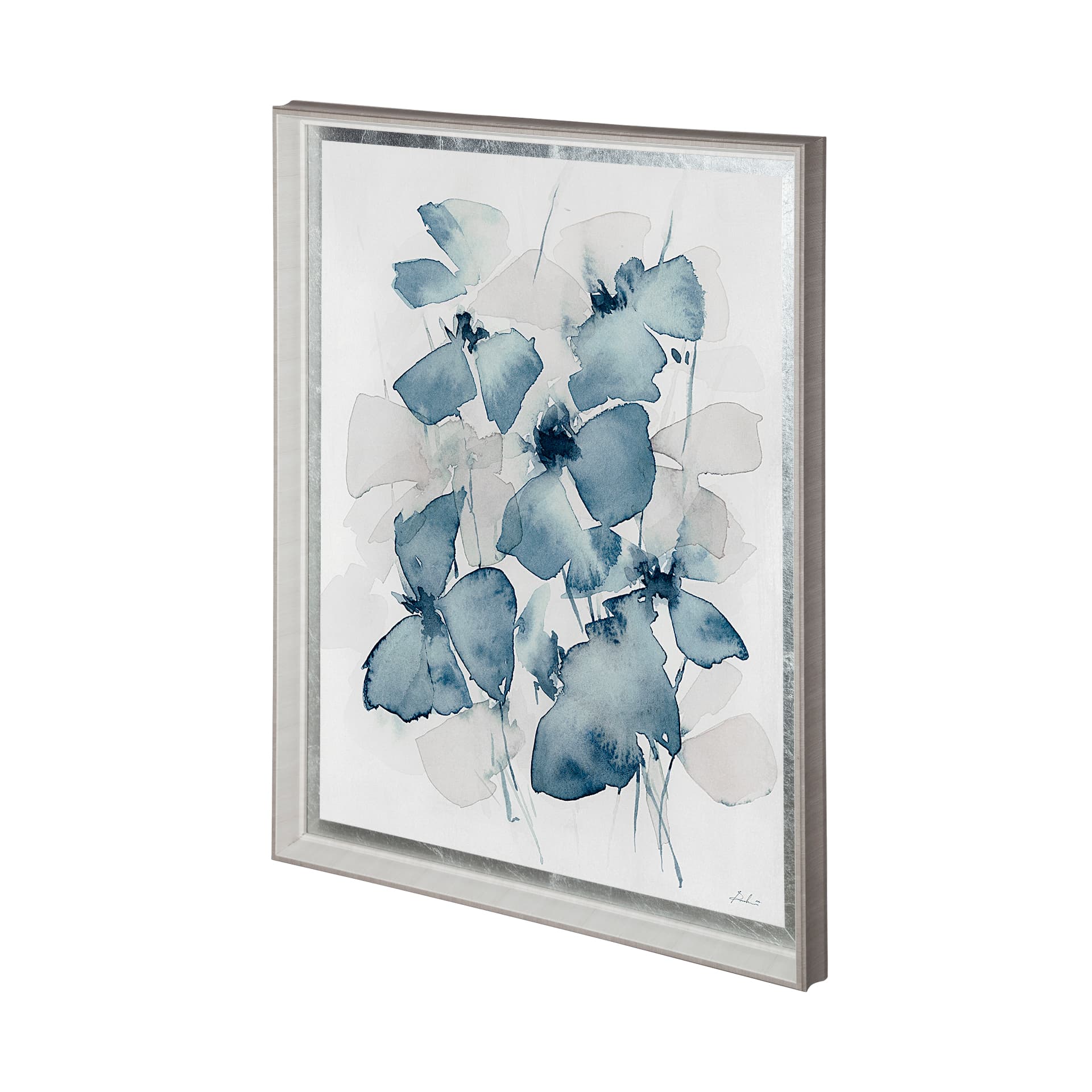 Aubretia I by Melody Ducharme a Hand Embellished Textured Framed Art Print Matted under Glass — product photograph