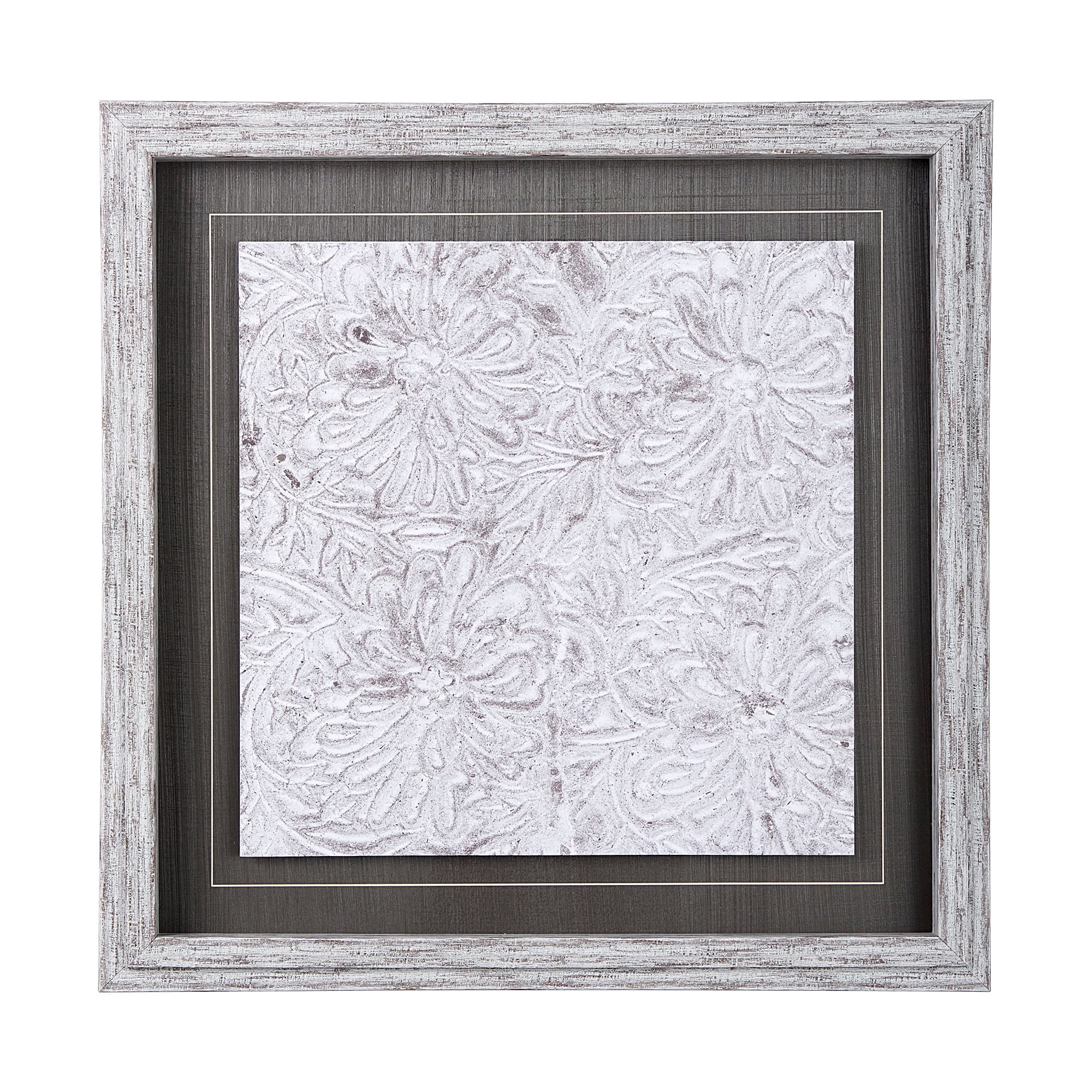 Vintage Tile Collection II by Mercana Studio a Hand Embellished Textured Framed Art Print — product photograph