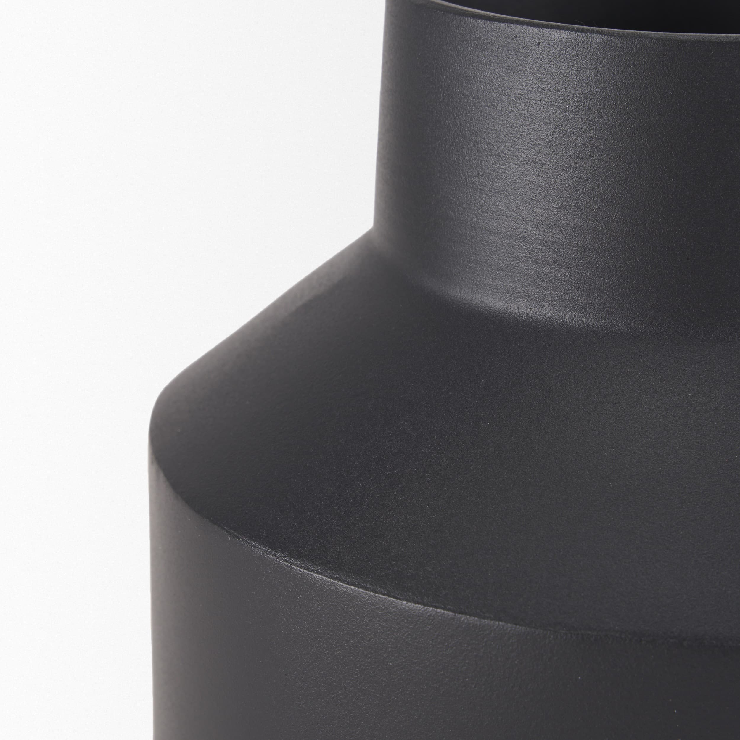Tosca Medium Matte Black Metal Vase — product photograph