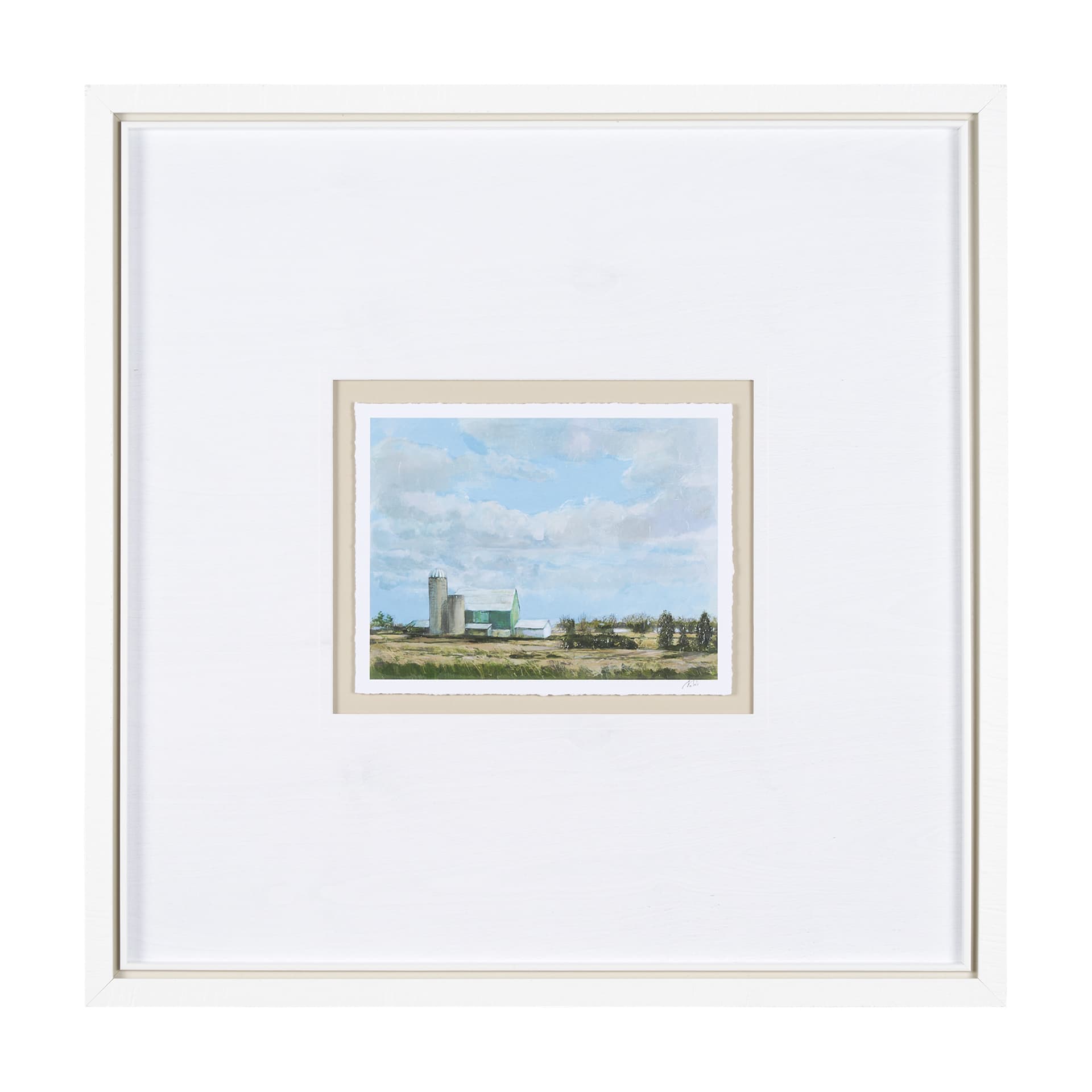 Driving With Mary I by Mercana Studio Hand Embellished Textured Framed Art Print Matted under Glass — product photograph
