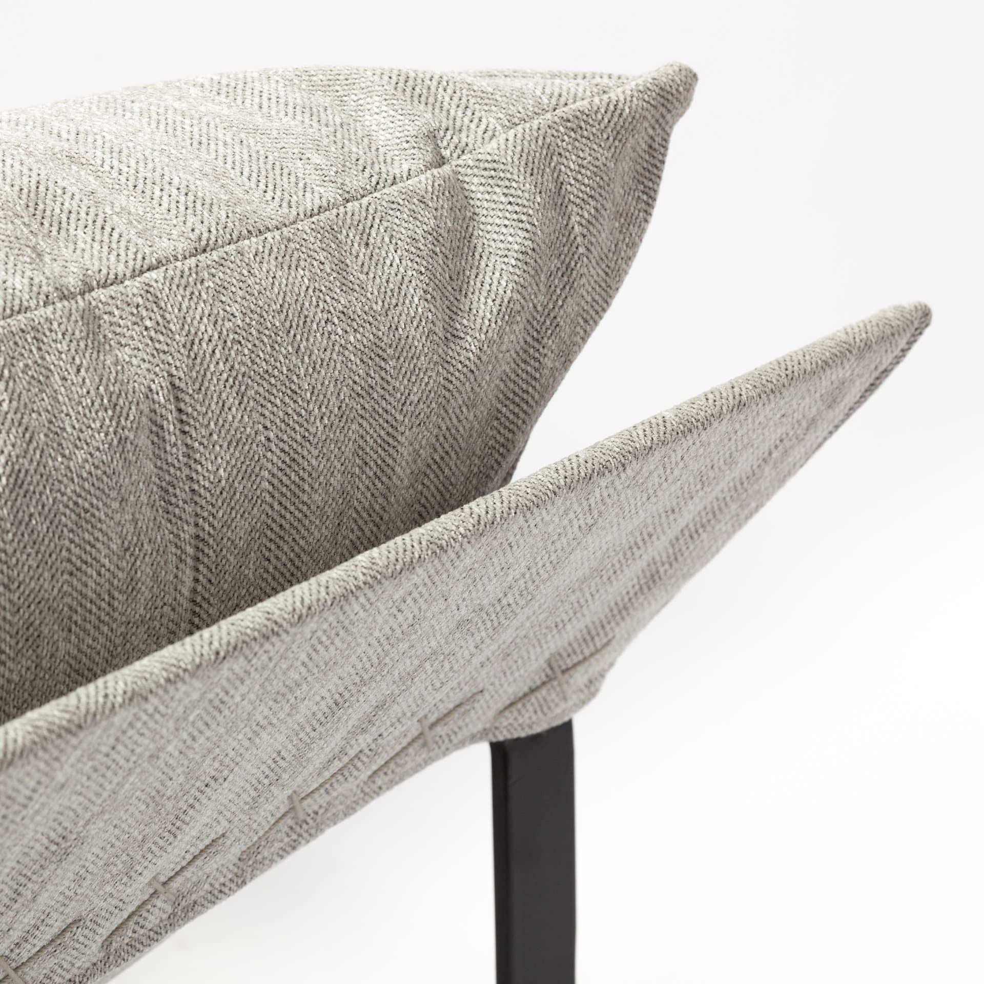 Guilia Frost Gray With Metal Frame Sling Accent Chair — product photograph