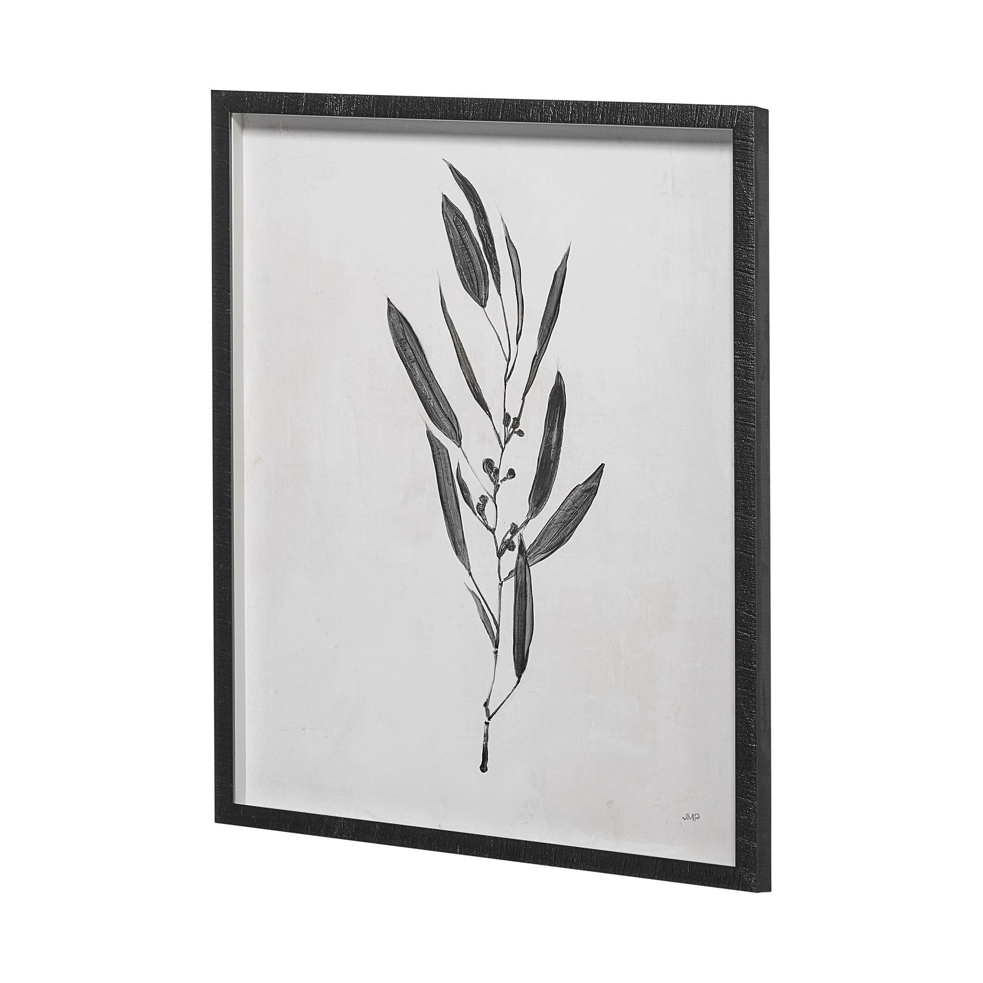 Botanical Study I by Julia Purinton a Hand Embellished Textured Framed Art Print Matted under Glass — product photograph