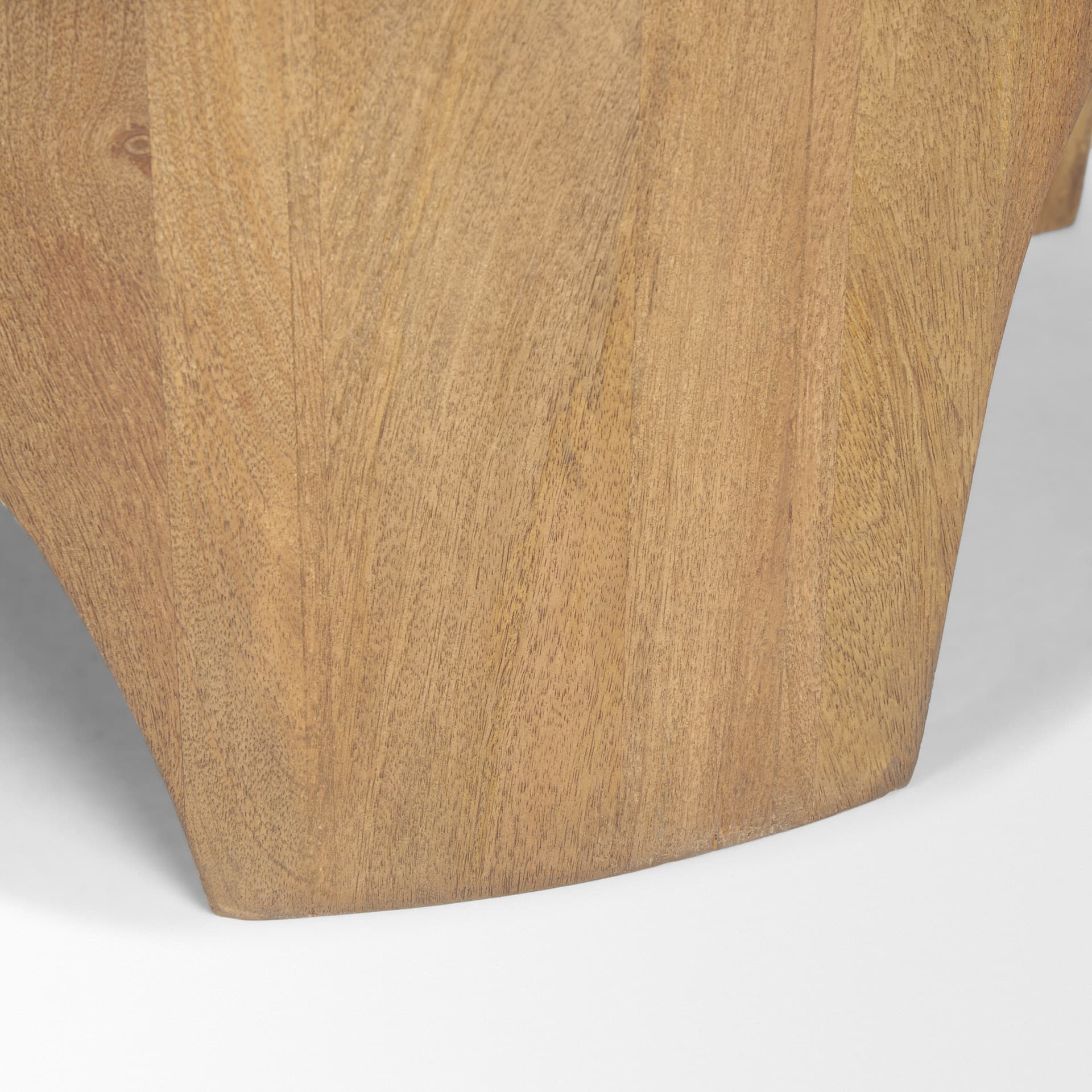 Shima Oval Light Brown Wood w/ Arched Legs Coffee Table — product photograph
