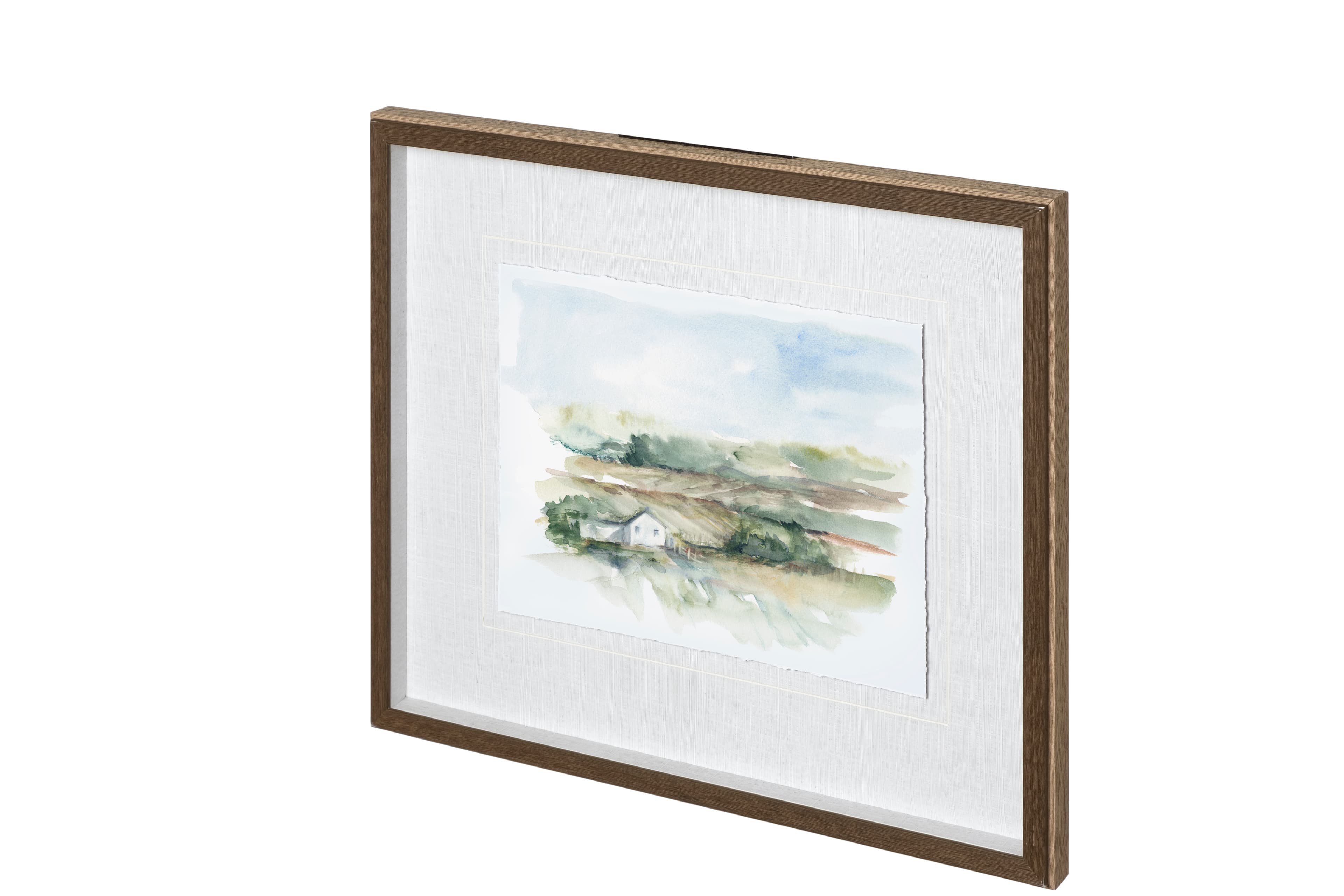 Rural Plein Air V by Ethan Harper a Hand Embellished Textured Framed Art Print Matted under Glass — product photograph