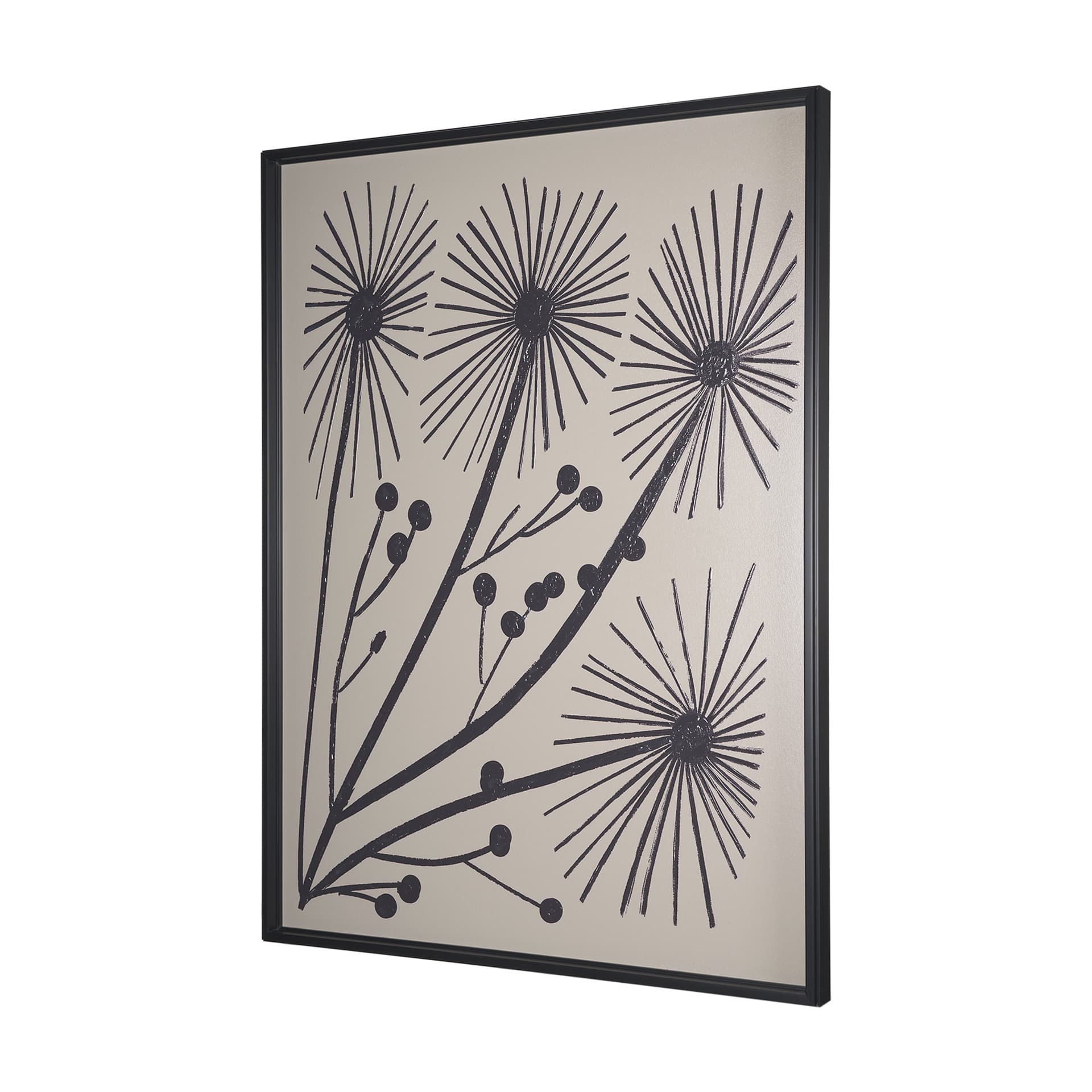 Simple Floral-Grow by Mercana Studio a Hand Embellished Textured Framed Art Print — product photograph