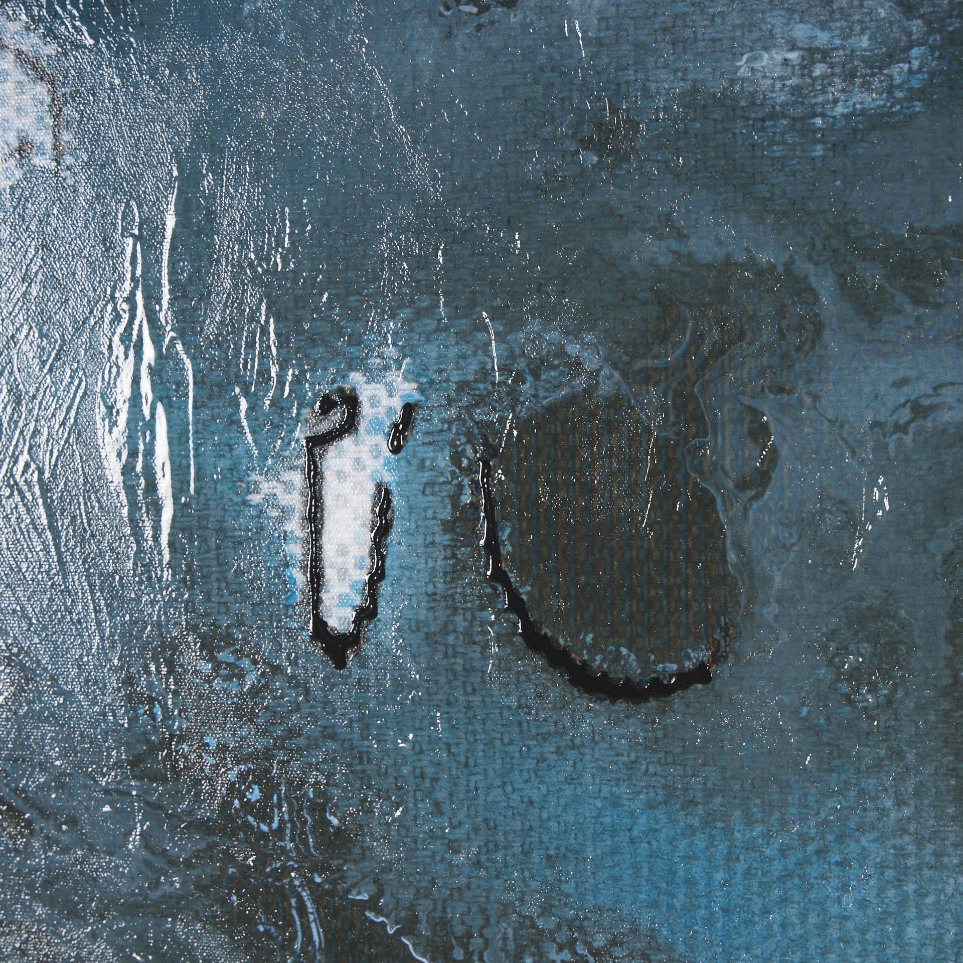 Tributary I by Mercana Studio a Hand Embellished Textured Framed Canvas — product photograph