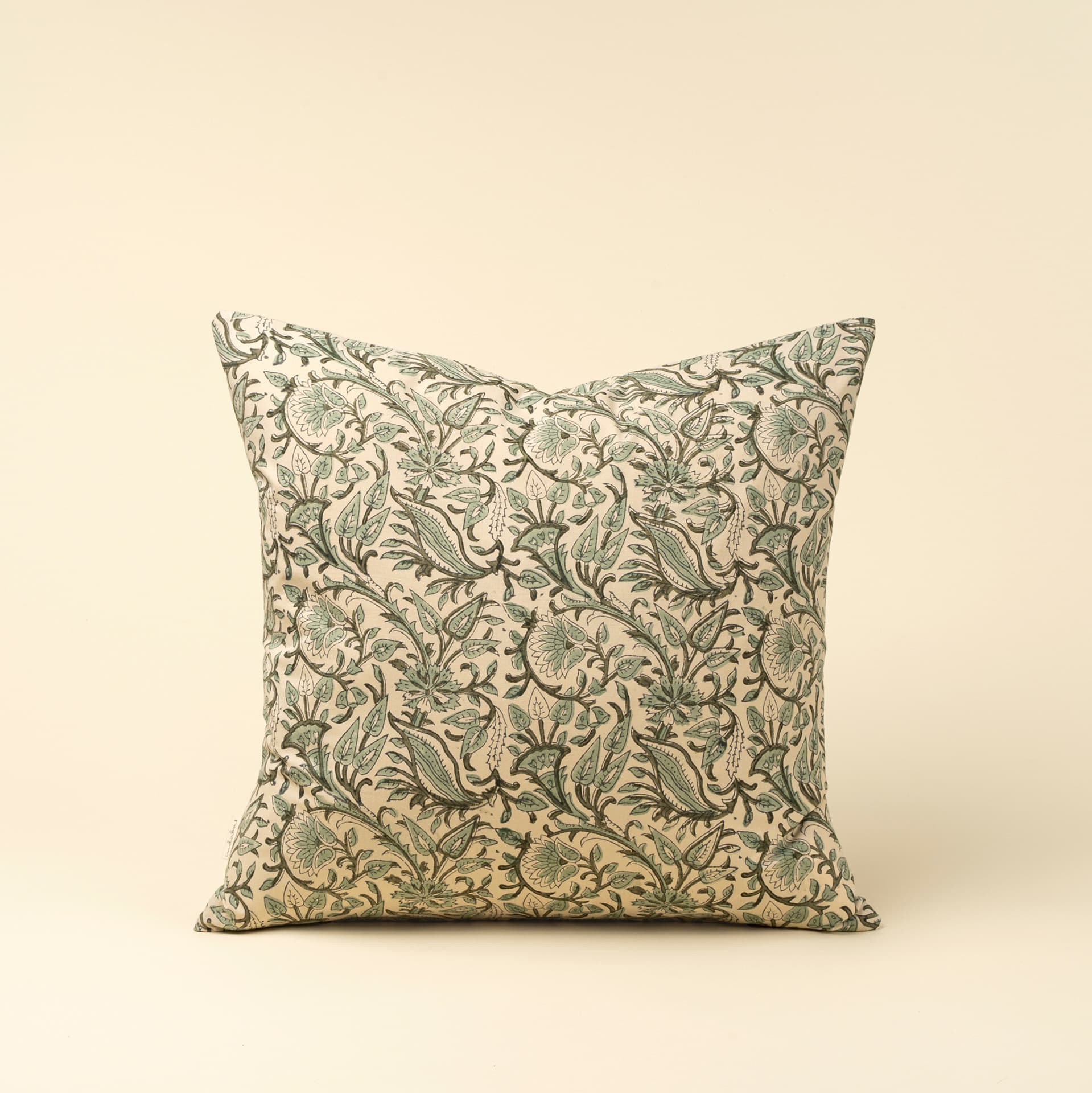 Rupi 20x20 Block Print Pillow Cover w/Filler — product photograph