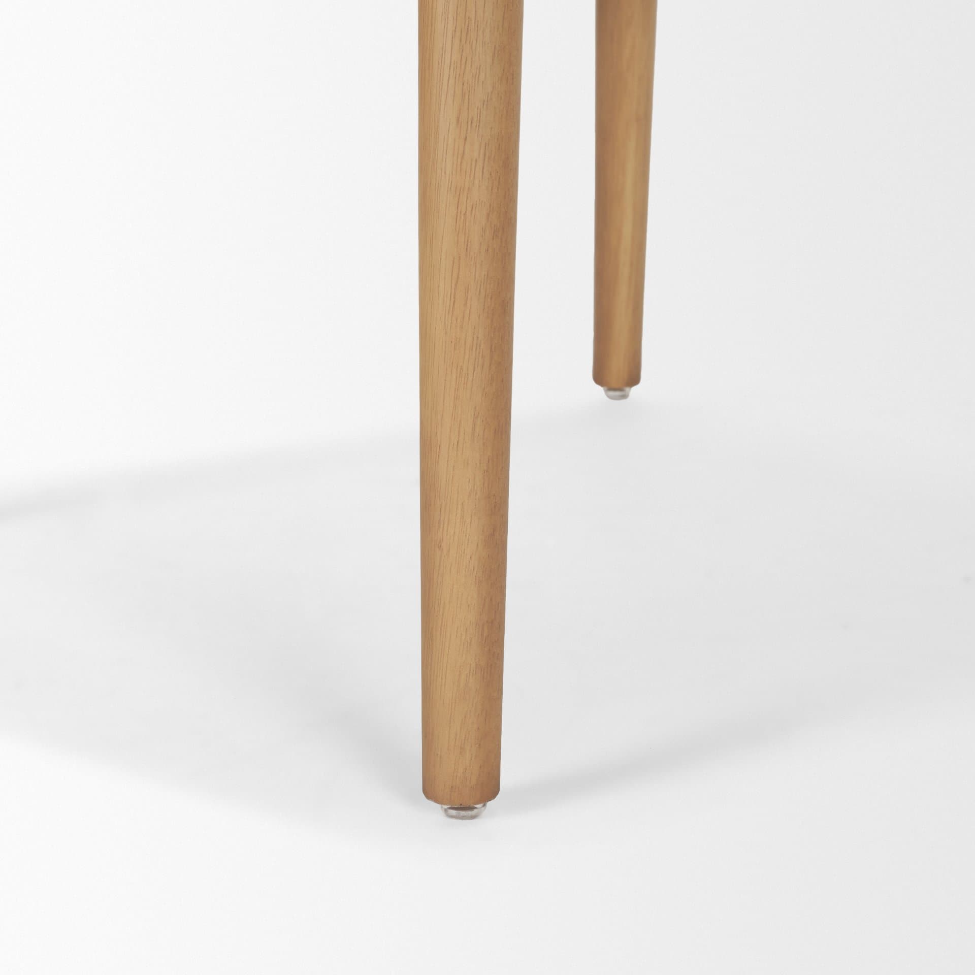 Motley Open Back Dining Side Chair | Cream Fabric w/ Brown Wood — product photograph