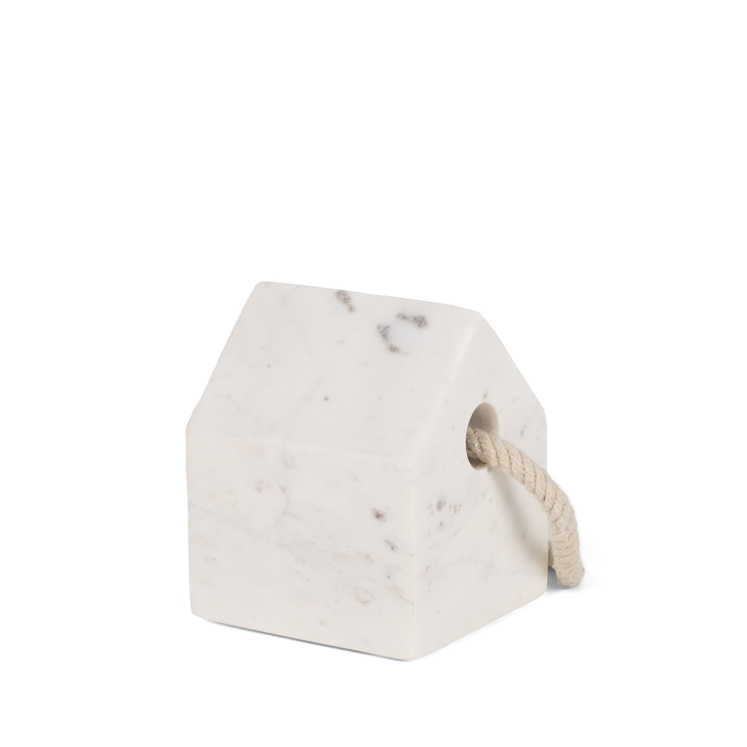 Raena White Marble House Door Stopper — product photograph
