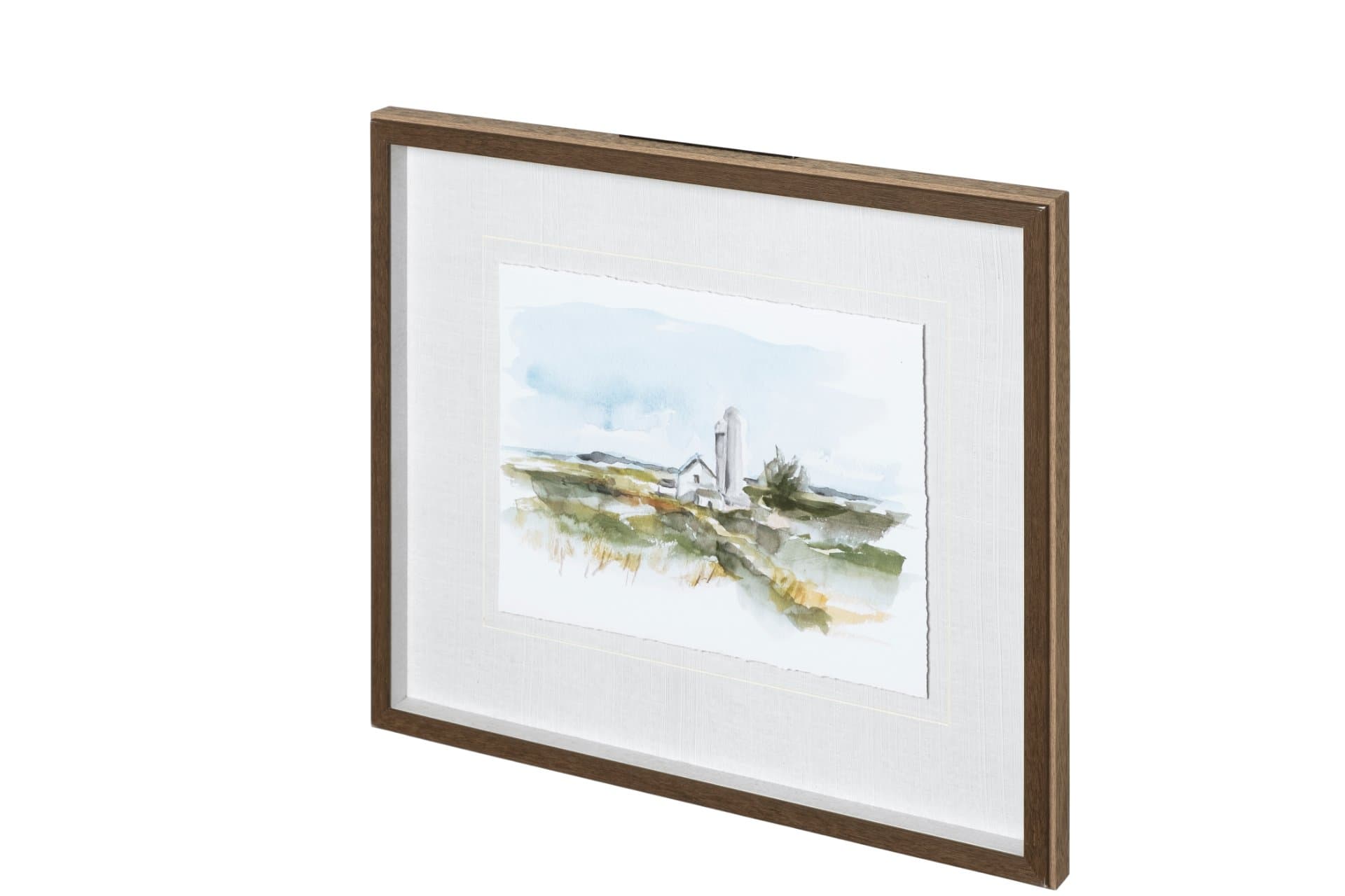 Rural Plein Air I by Ethan Harper a Hand Embellished Textured Framed Art Print Matted under Glass — product photograph