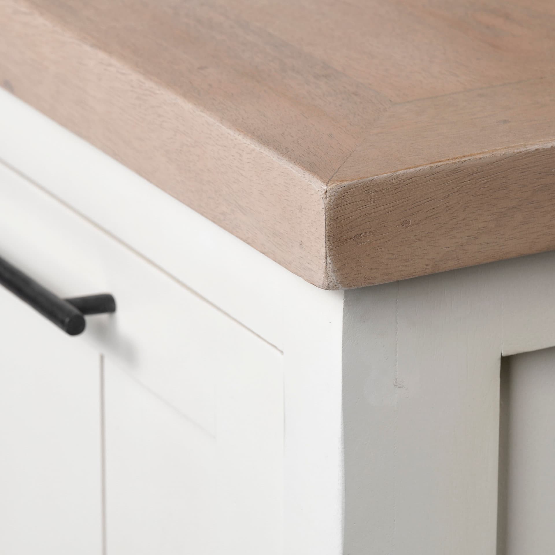 Fairview IV 61L x 17W White And Brown Wood With Storage Hall Tree — product photograph