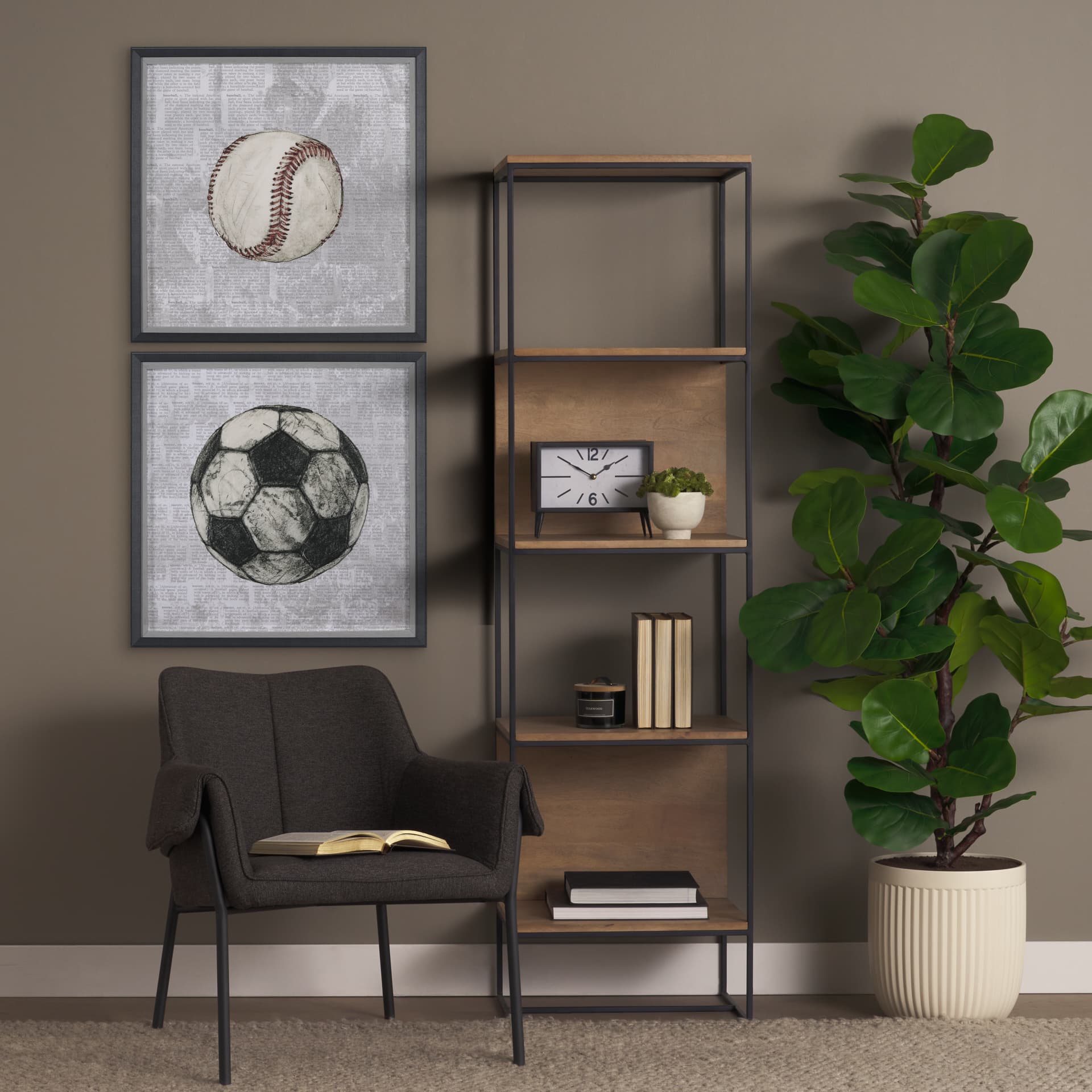 Definition of Sport I by Mercana Studio a Hand Embellished Textured Framed Art Print — in a styled room