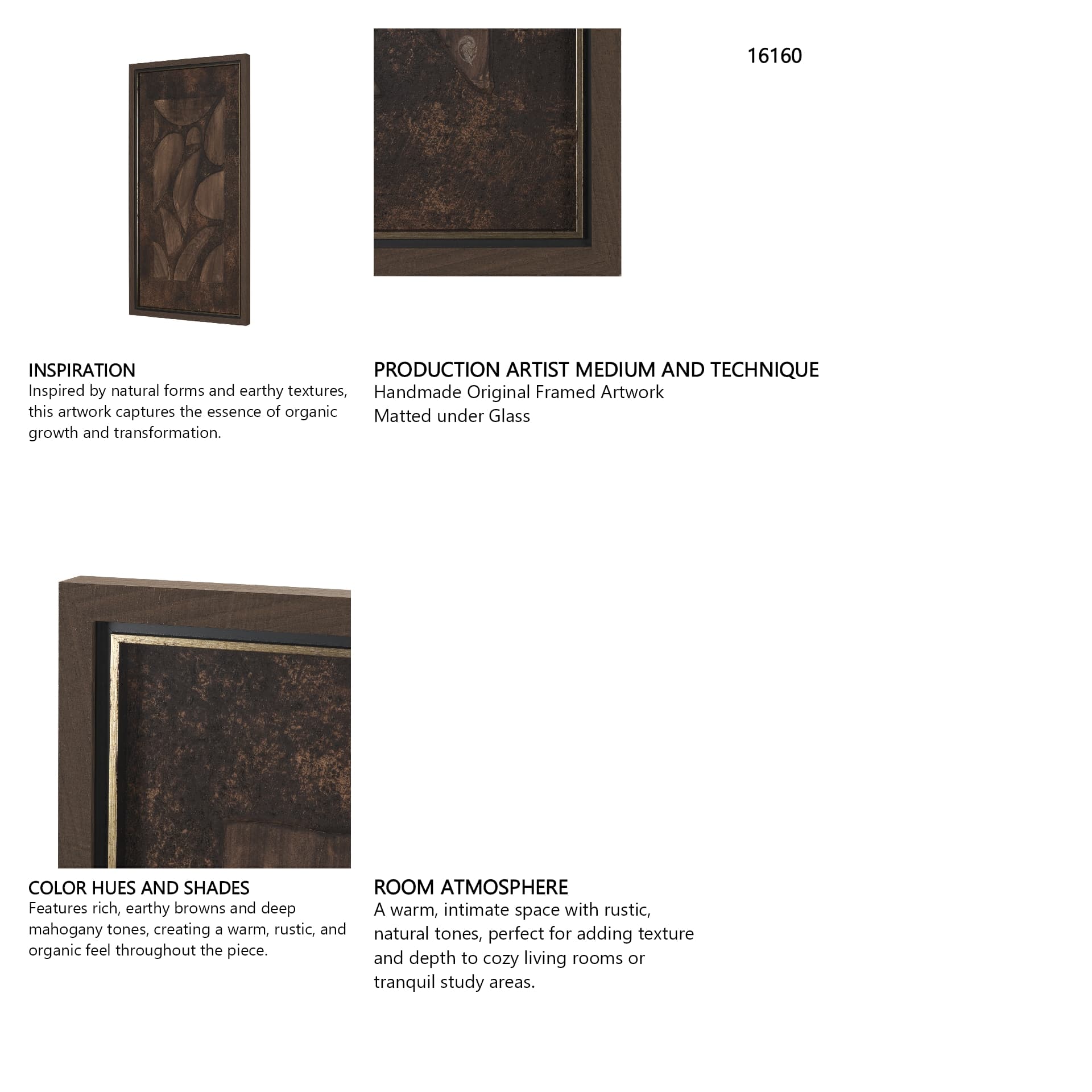 Silt I by Mercana Studio Handmade Original Framed Artwork Matted under Glass — in a styled room
