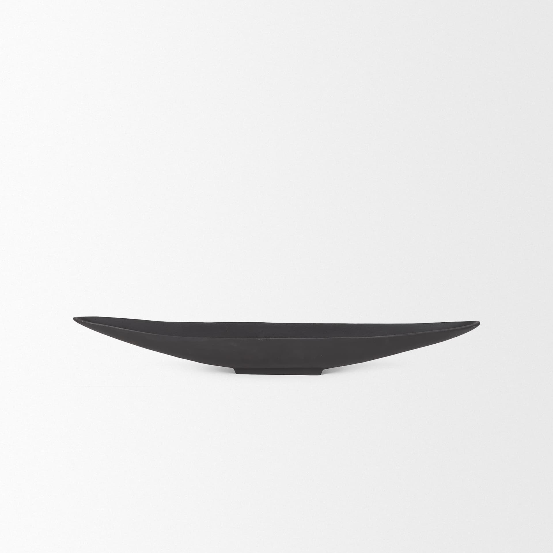 Piero Small Matte Black Metal Decorative Bowl — product photograph