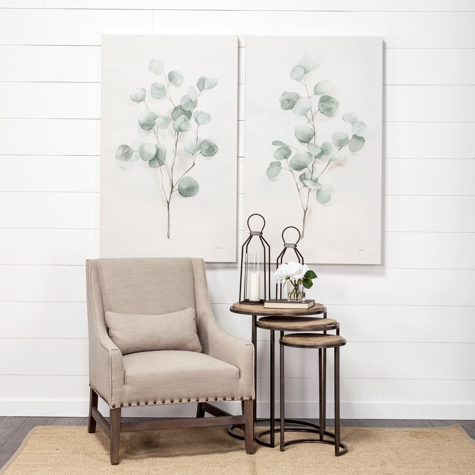 Kingston I Large Rustic Metal Framed Table Candle Holder — product photograph