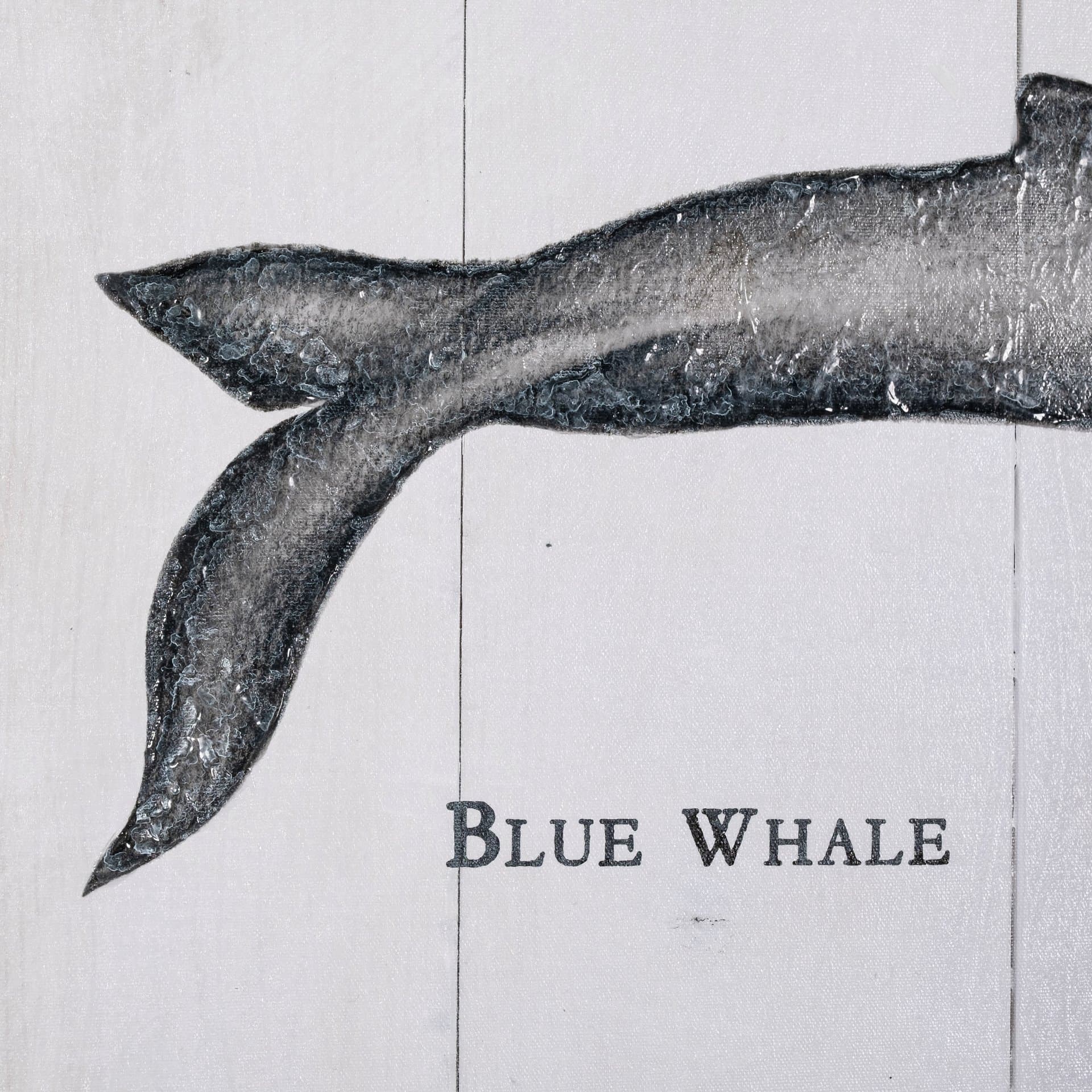 Blue Whale by Mercana Studio a Hand Embellished Textured Canvas — product photograph