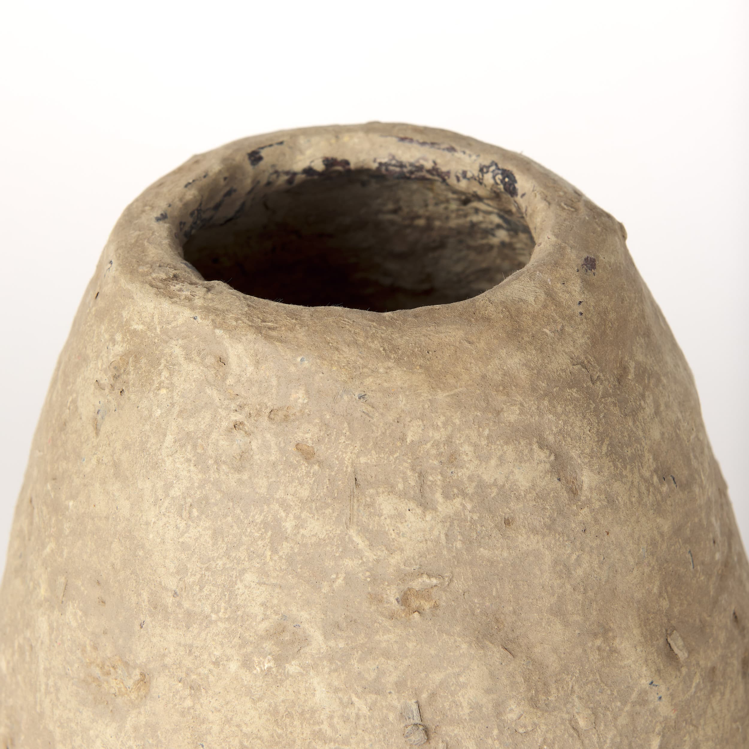 Rundal Small Beige Paper Mache Vase — product photograph