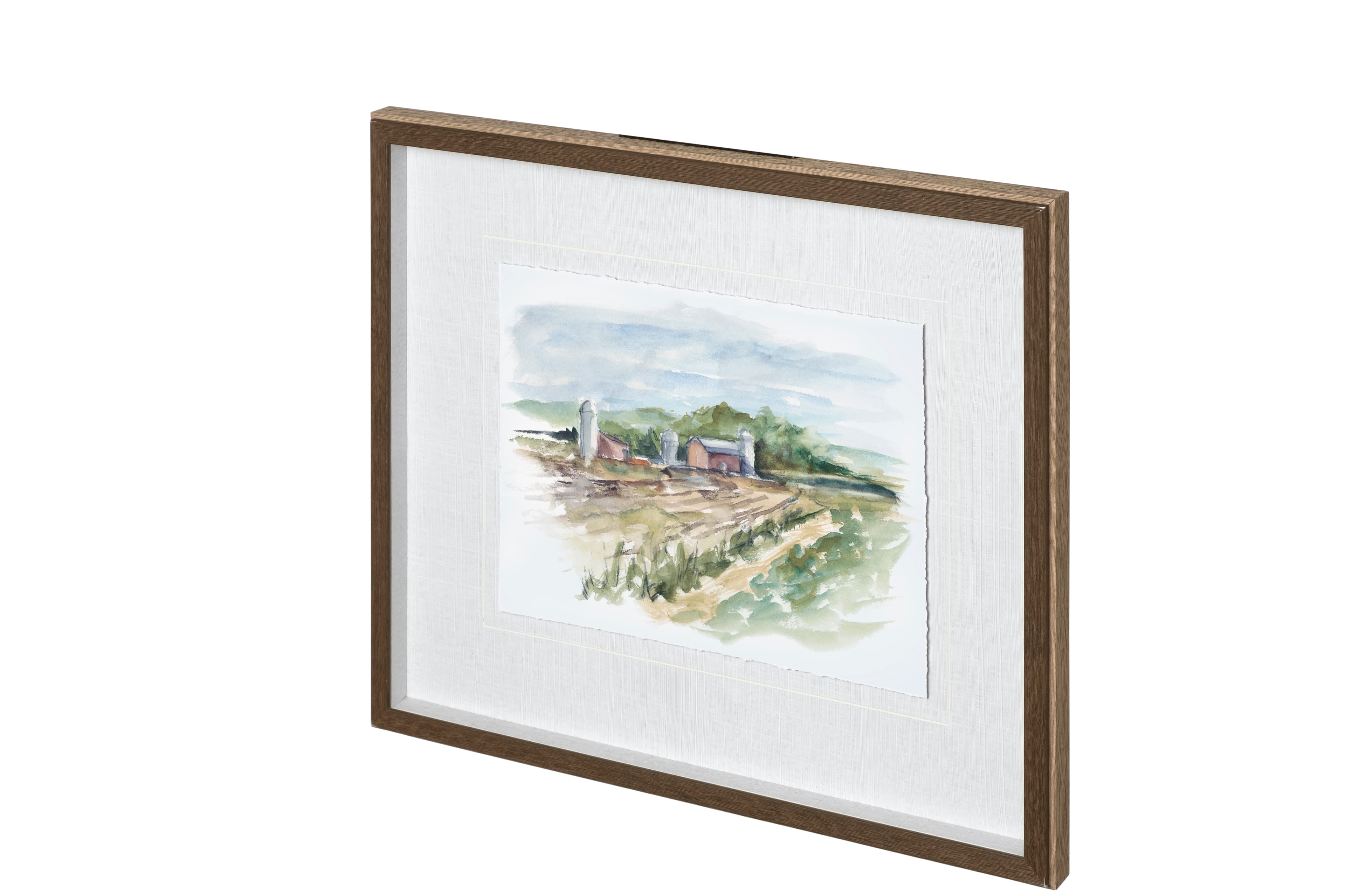 Rural Plein Air VI by Ethan Harper a Hand Embellished Textured Framed Art Print Matted under Glass — product photograph