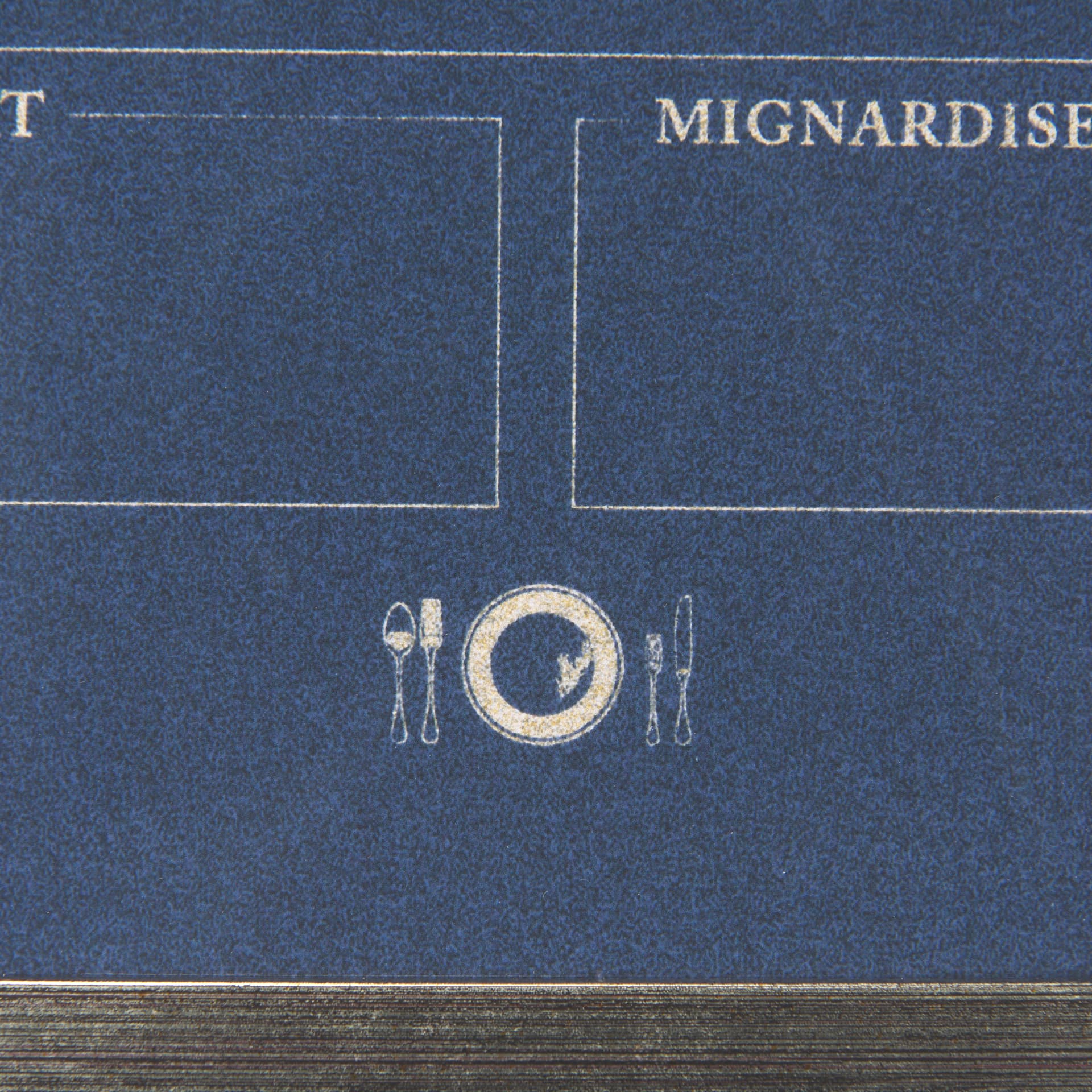 MENU II by Mercana Studio a Hand Embellished Textured Framed Art Print Matted under Glass — product photograph