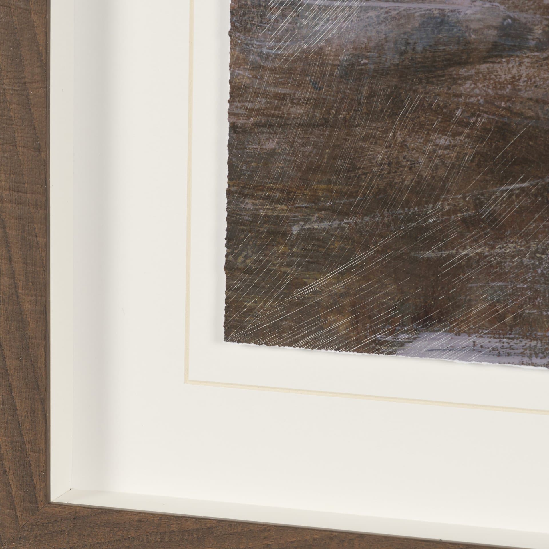 Peaceful Forest II by Mercana Studio Hand-Embellished Textured Framed Artwork Matted under Glass — product photograph