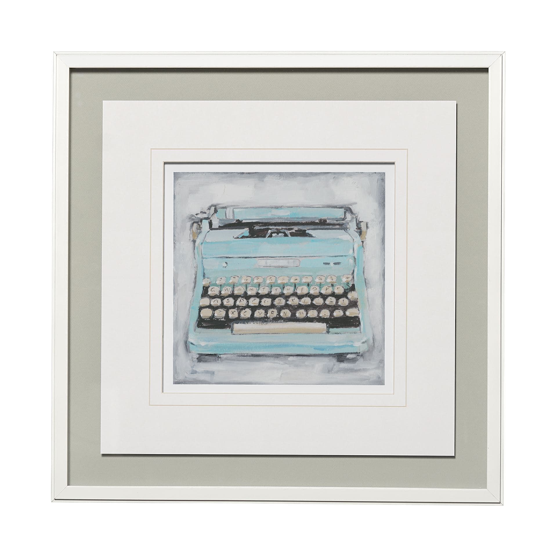 Vintage Typewriter III by Ethan Harper a Framed Art Print Matted under Glass — product photograph
