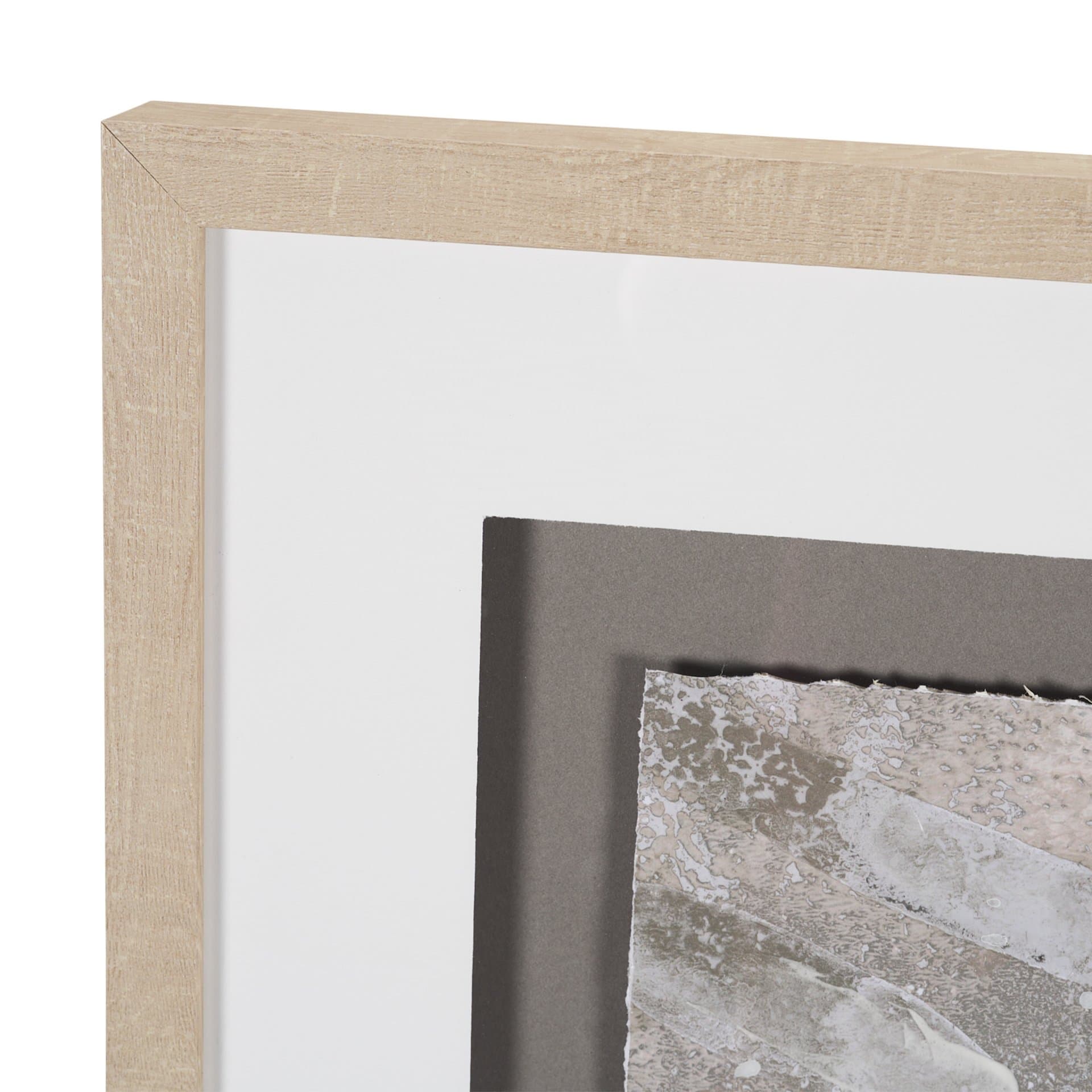 Soft Geometry I by Mercana Studio Hand-Embellished Textured Framed Artwork Matted under Glass — product photograph