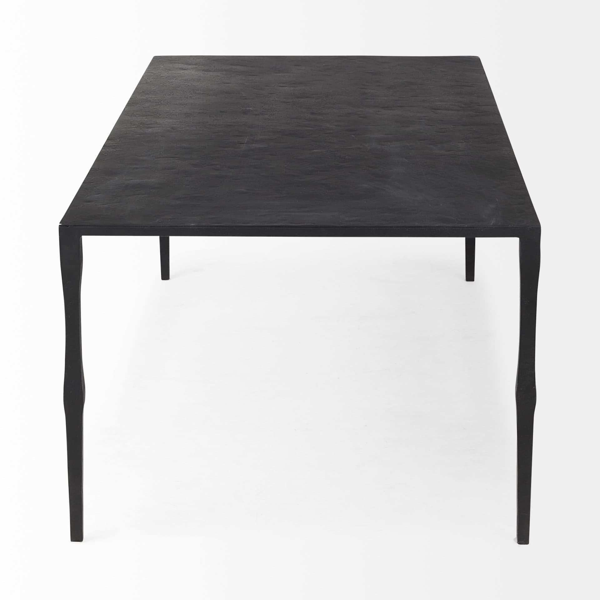 Timothy 42.0 X 22.0 X 15.5 Ebony Black Iron Coffee Table — product photograph
