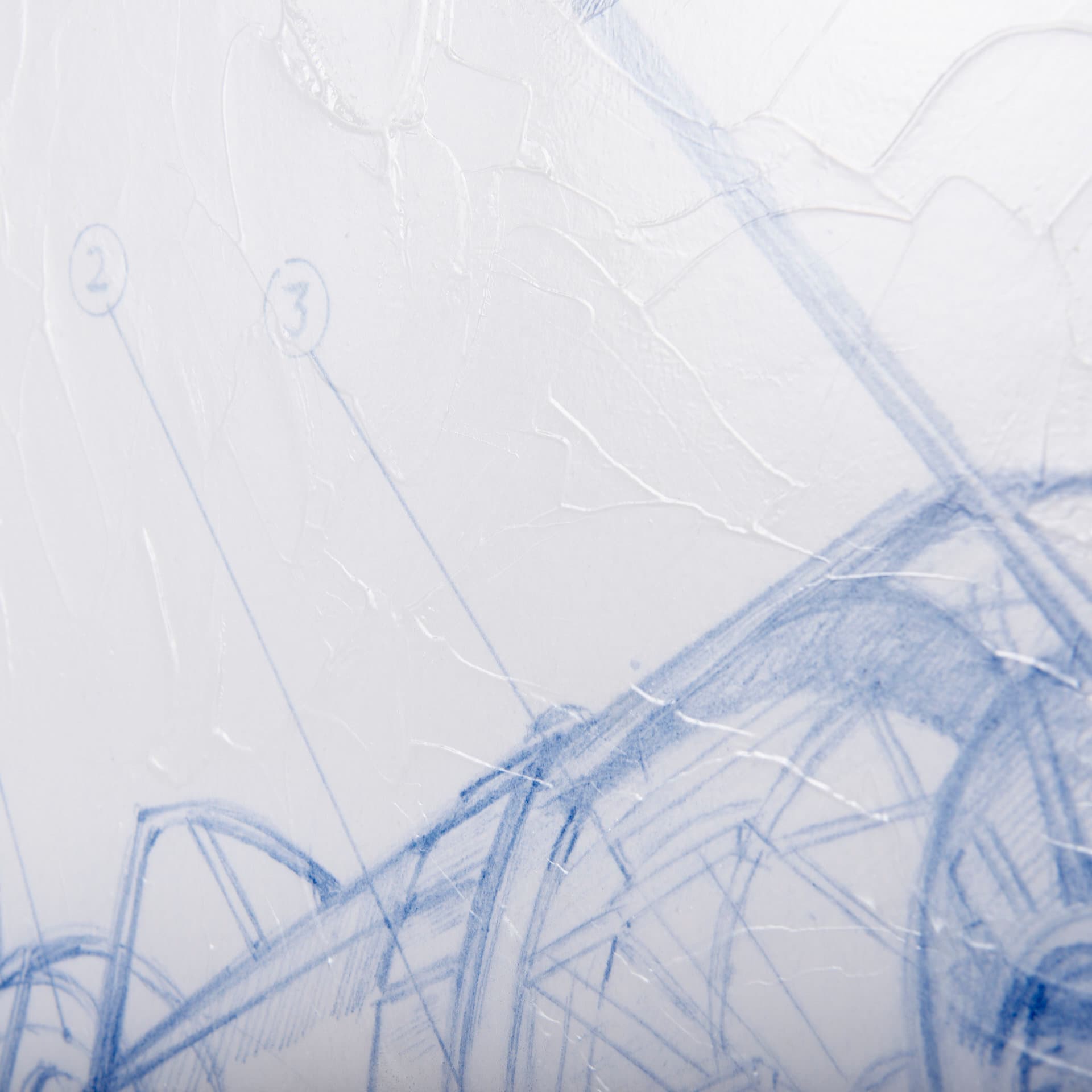 Airplane Mechanical Sketch I by Ethan Harper a Hand Embellished Textured Framed Art Print — product photograph