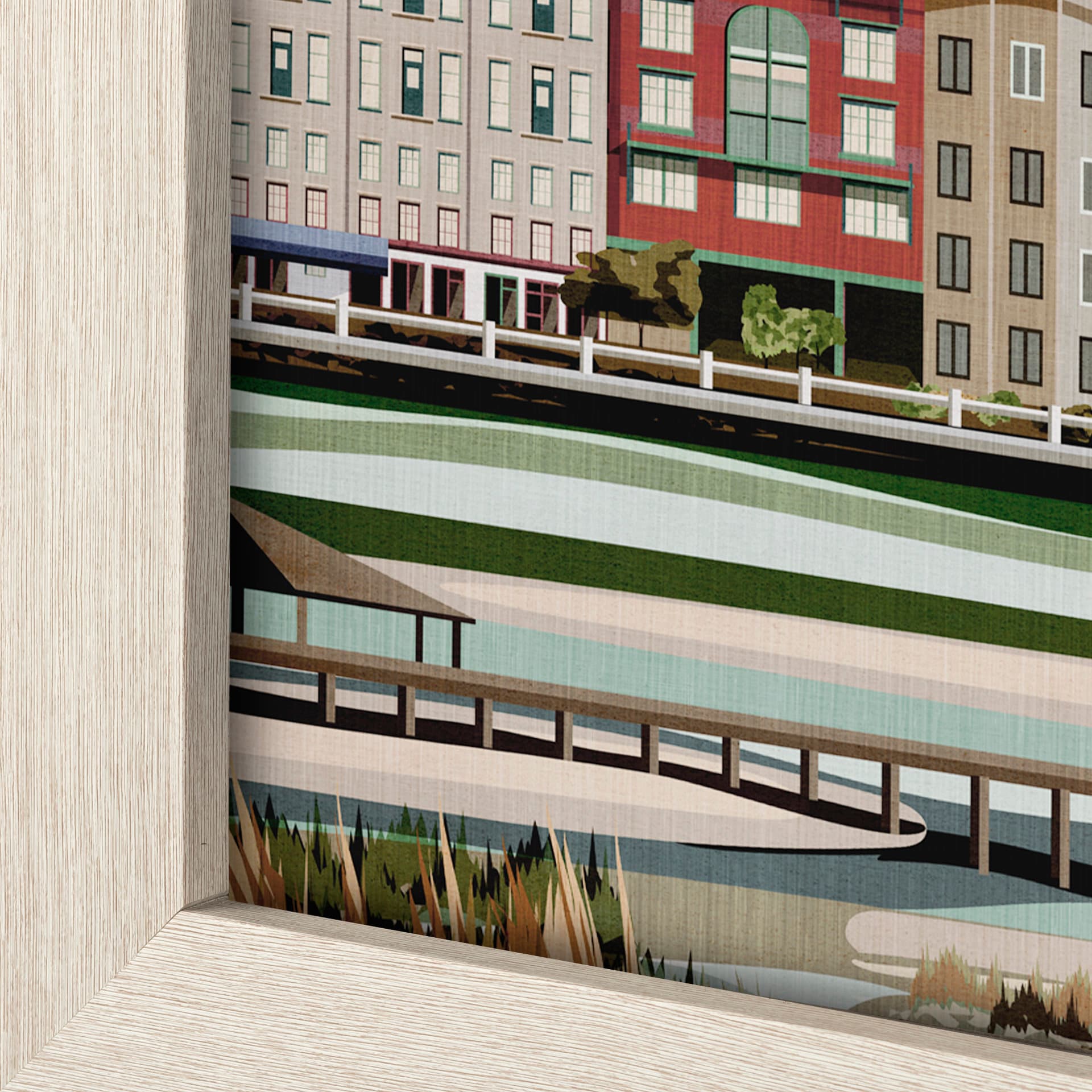 Georgia Go USA (L) by Mercana Studio a Hand Embellished Decograph Framed Art Print — product photograph
